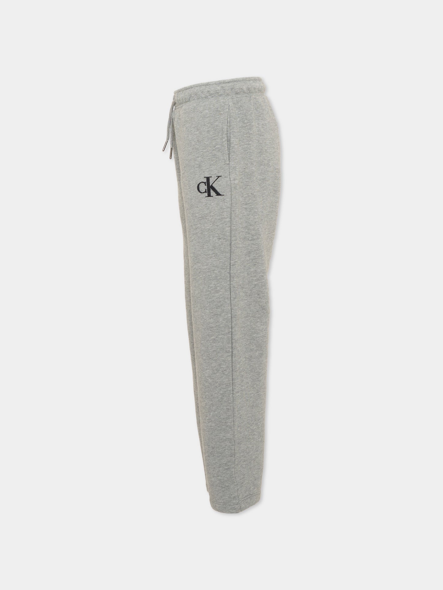 Pantalone grigio per bambino con logo,Calvin Klein Kids,LVCKTJC43B P7D