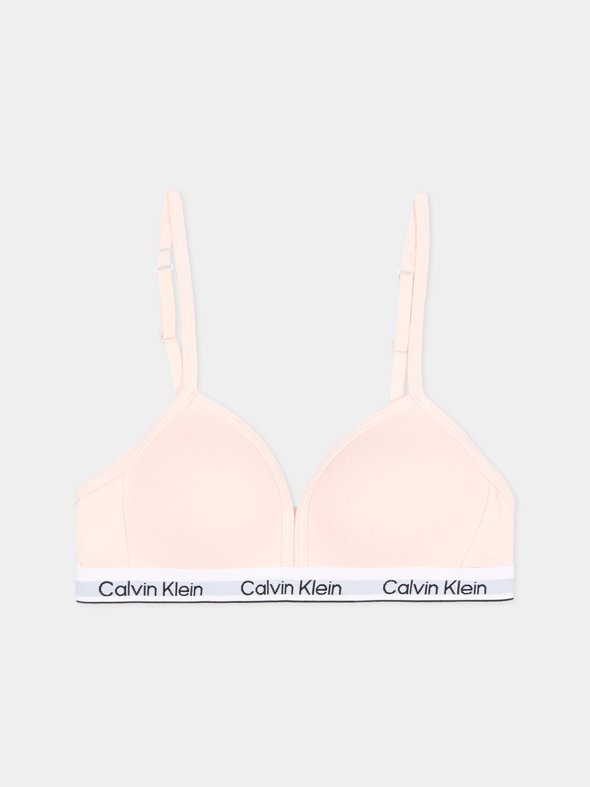 Reggiseno rosa per bambina con logo,Calvin Klein Kids,G80G800746 TGE
