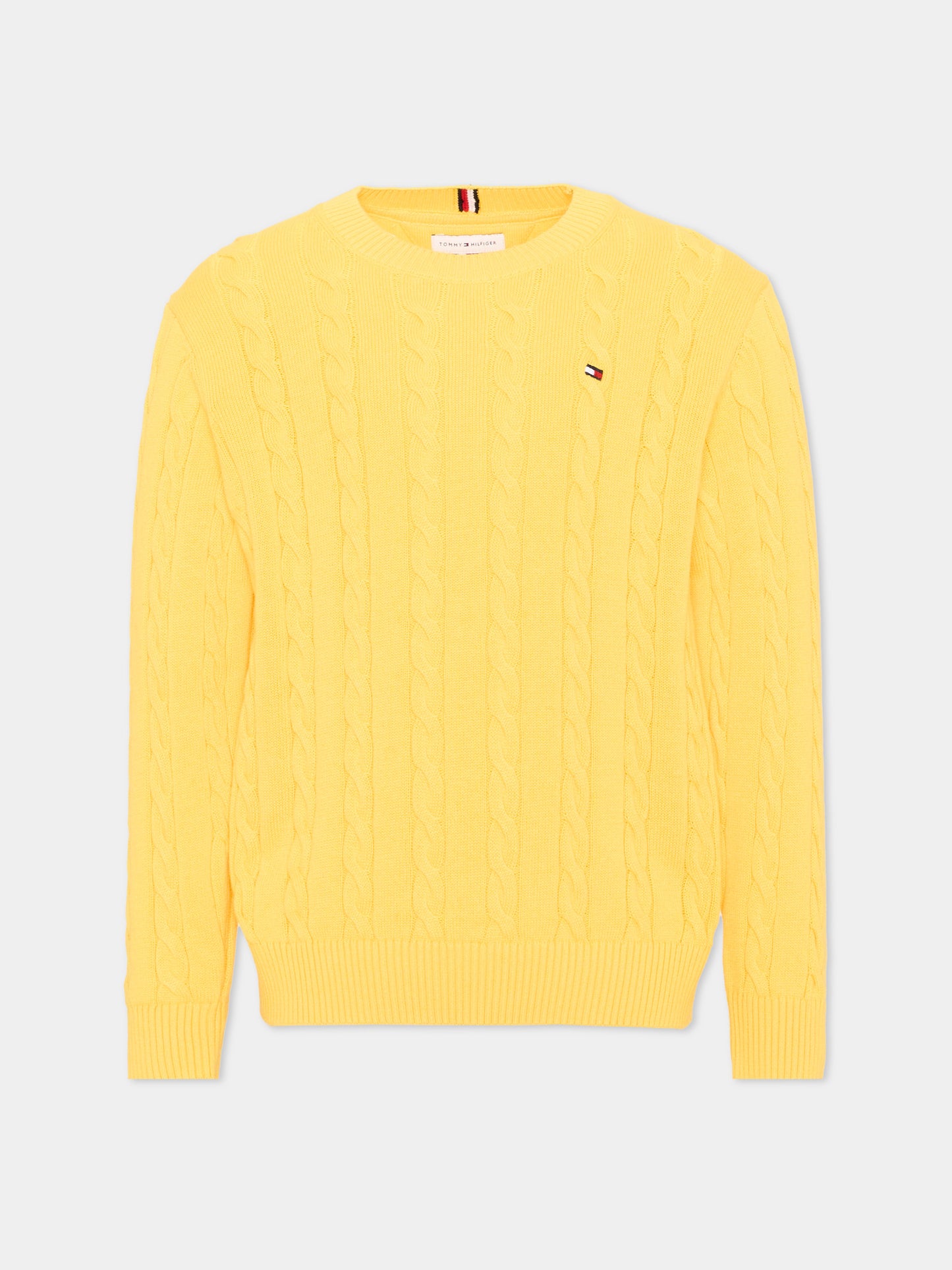 Maglione giallo per bambino con logo,Tommy Hilfiger Junior,KB0KB09753 ZGK