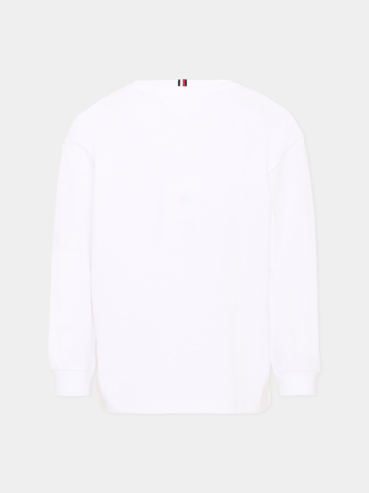 T-shirt bianca per bambino con logo,Tommy Hilfiger Junior,KB0KB10512 YBR