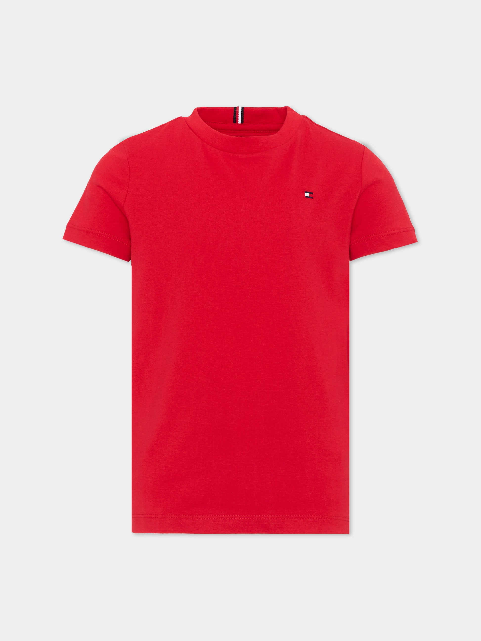 T-shirt rossa per bambino con logo,Tommy Hilfiger Junior,KB0KB10591 XLG