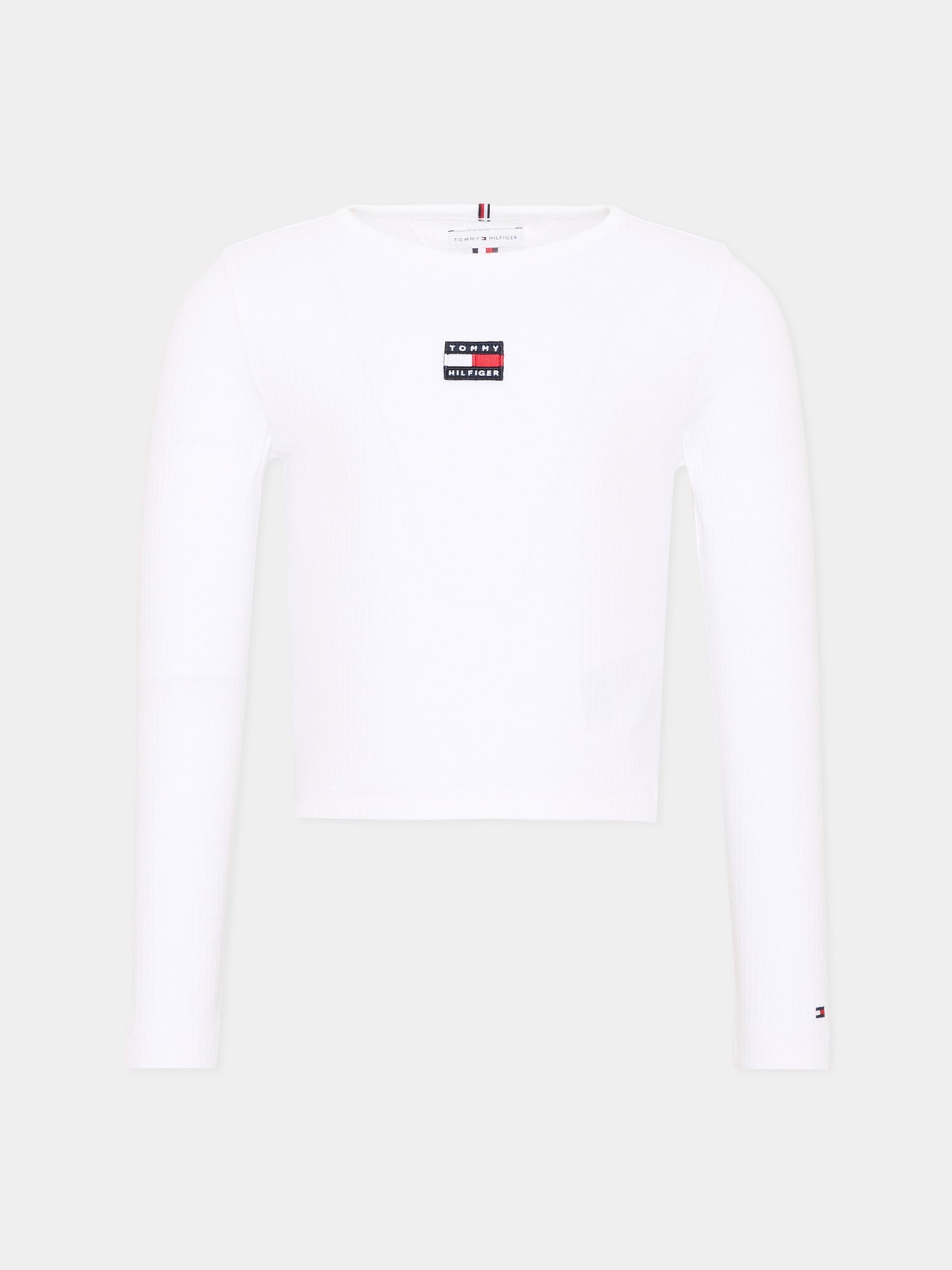 T-shirt bianca per bambina con logo,Tommy Hilfiger Junior,KG0KG09065 YBR