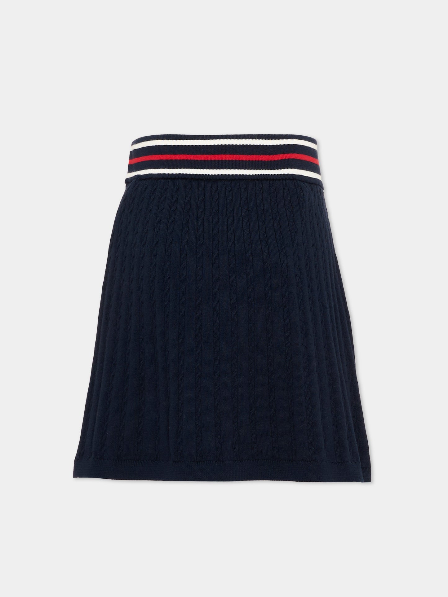 Gonna blu per bambina in maglia,Tommy Hilfiger Junior,KG0KG09508 C1G