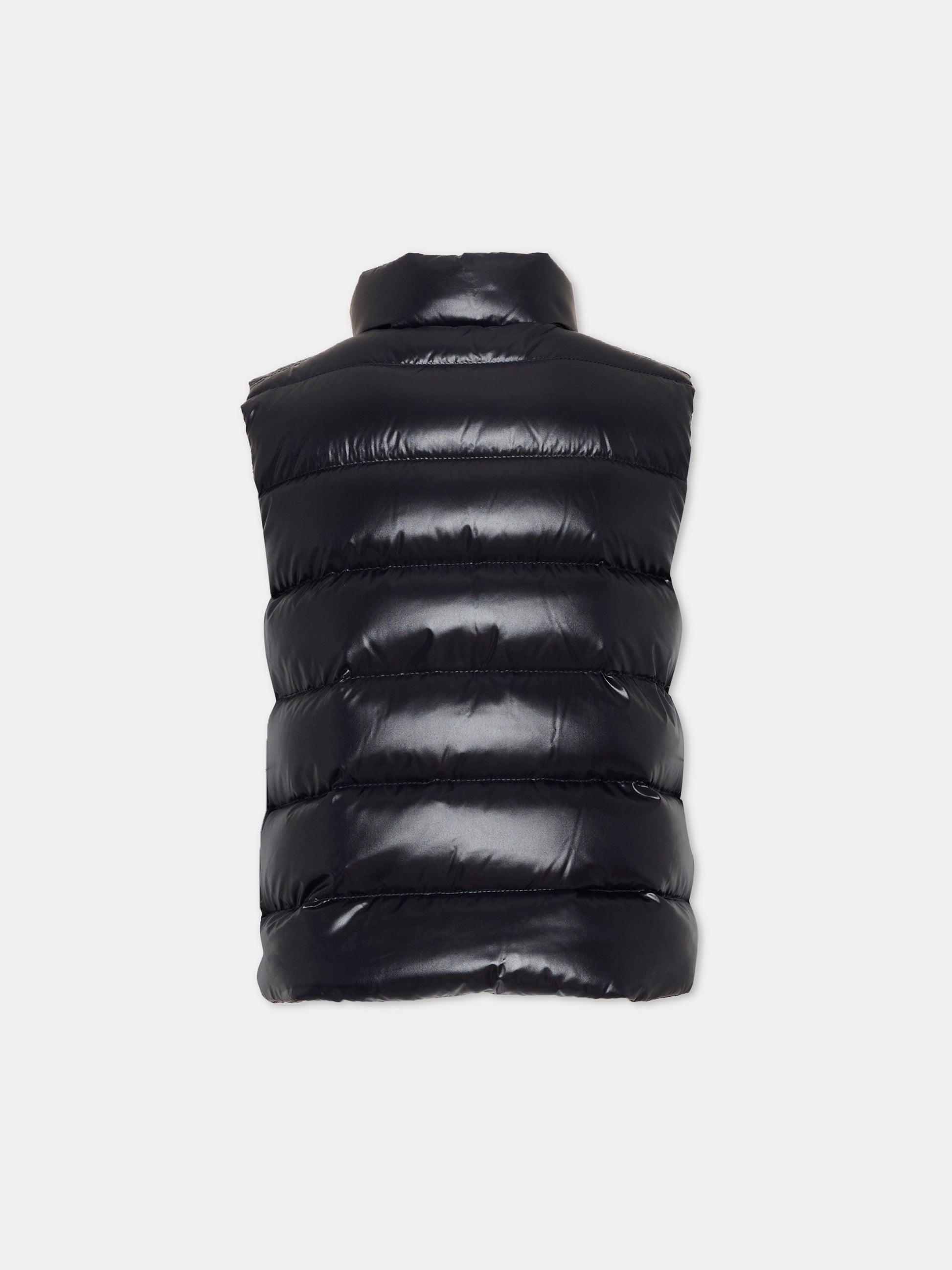 Gilet blu Tib per bambino con logo,Moncler Kids,L2954 1A12620 68950 742