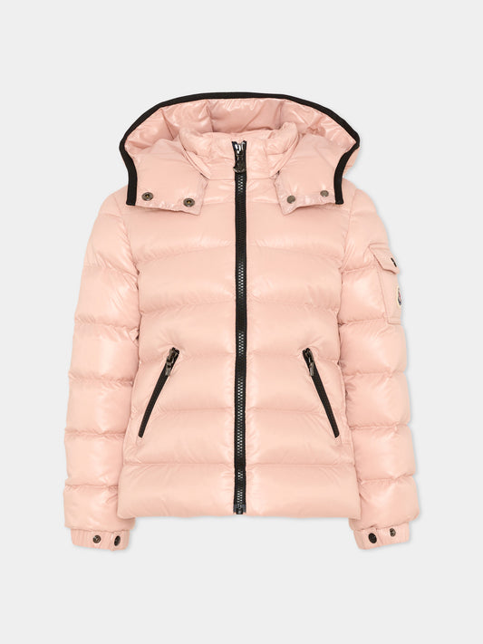 Piumino rosa Bady per bambina con logo,Moncler Kids,L2954 1A52710 68950 512