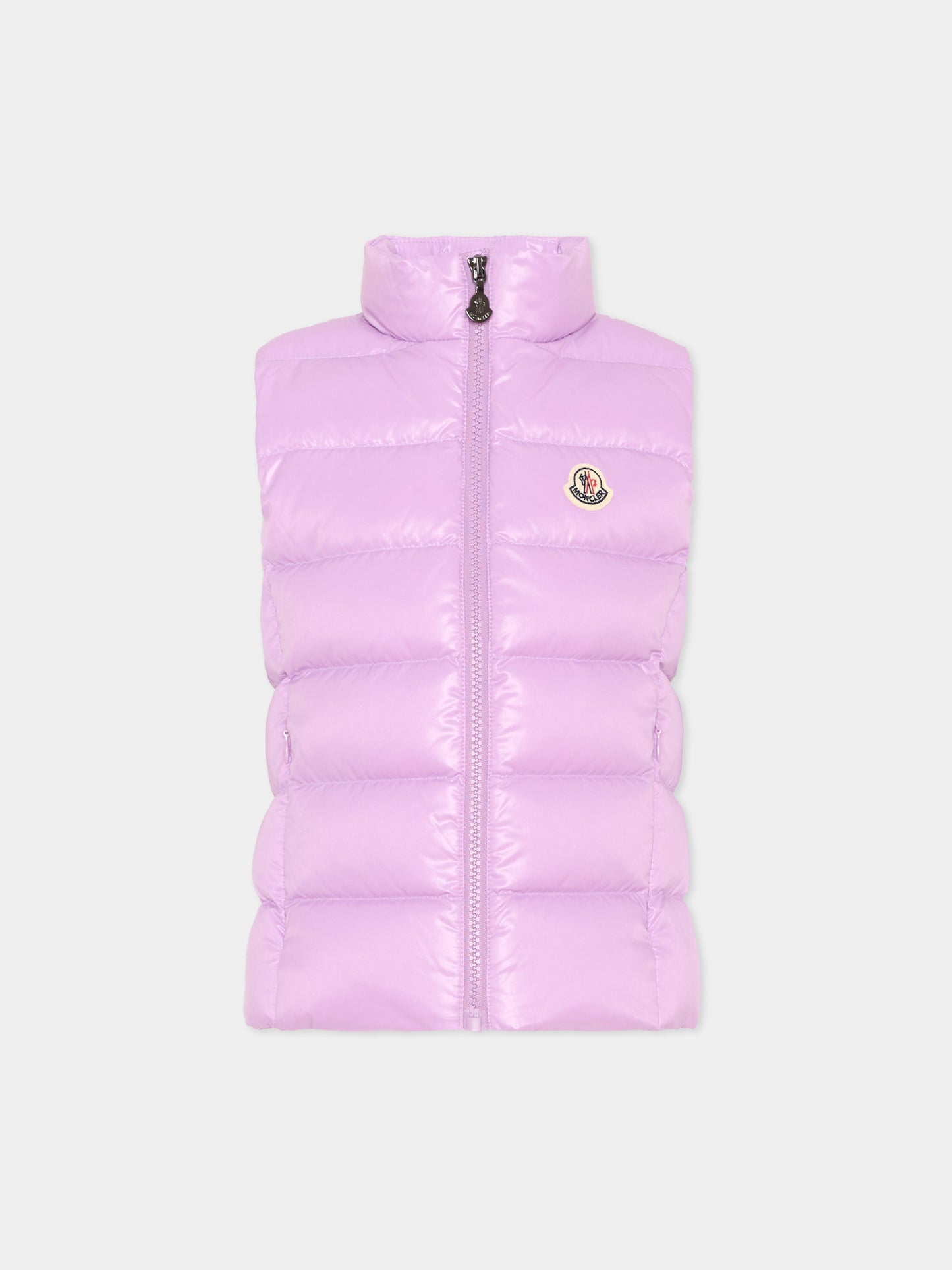 Gilet lilla Ghany per bambina con logo,Moncler Kids,L2954 1A52810 68950 602