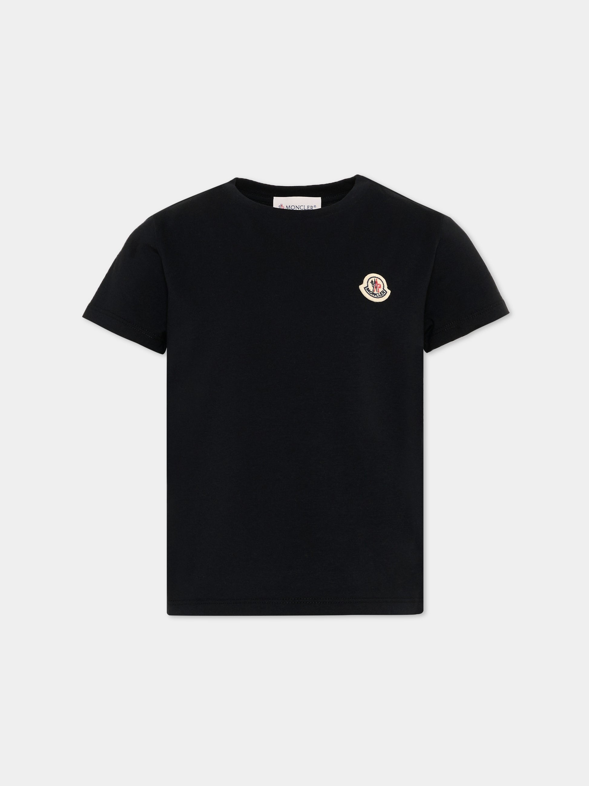 T-Shirt multicolor per bambina set 3 pezzi con logo,Moncler Kids,L2954 8C00016 89AT9 3P2