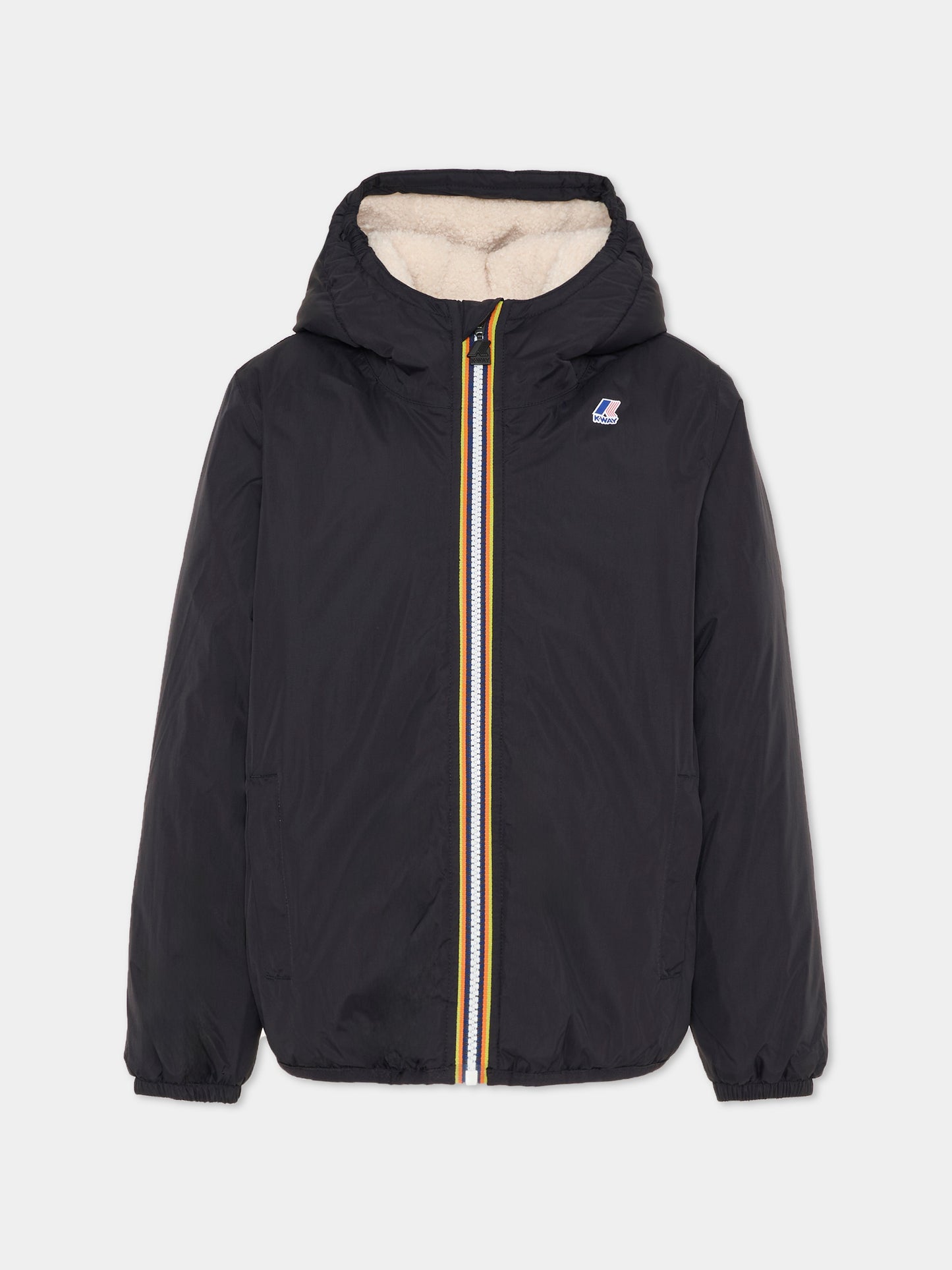 Giubbotto nero Claudine Orsetto per bambini con logo,K-way,K7142TW USY