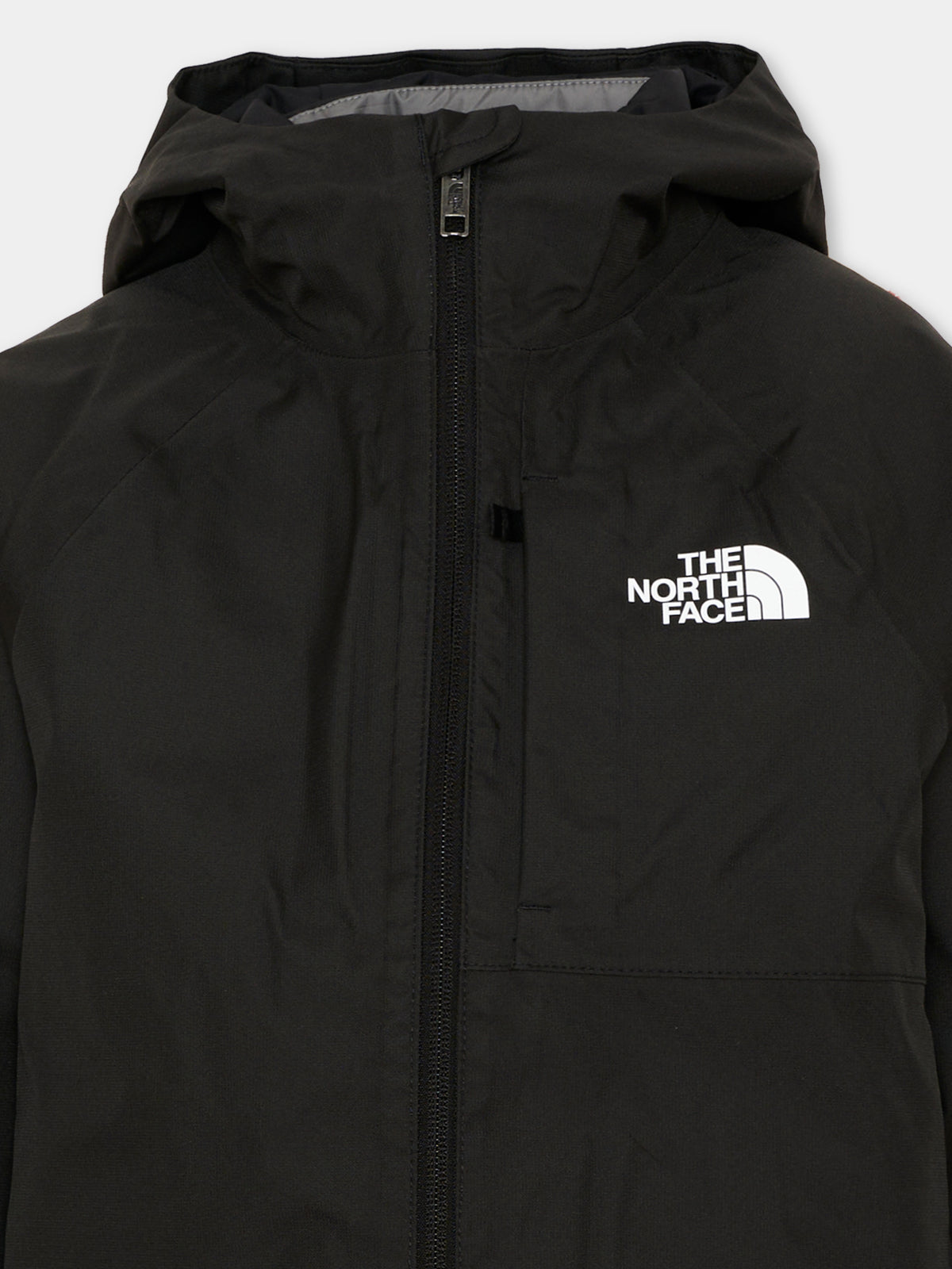 Black down jackets for kids with logo