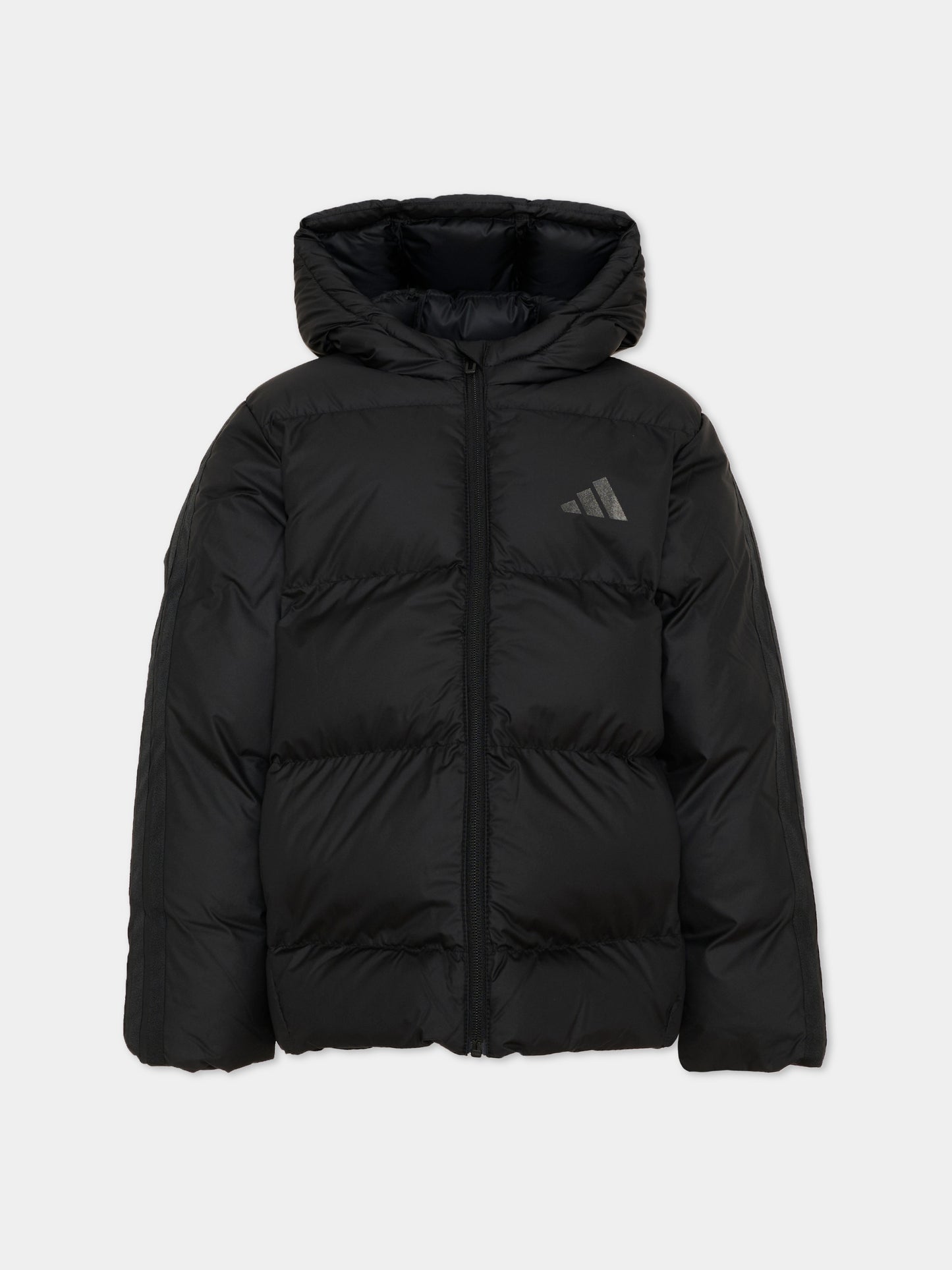 Piumino nero per bambini con cappuccio,Adidas,KH0197