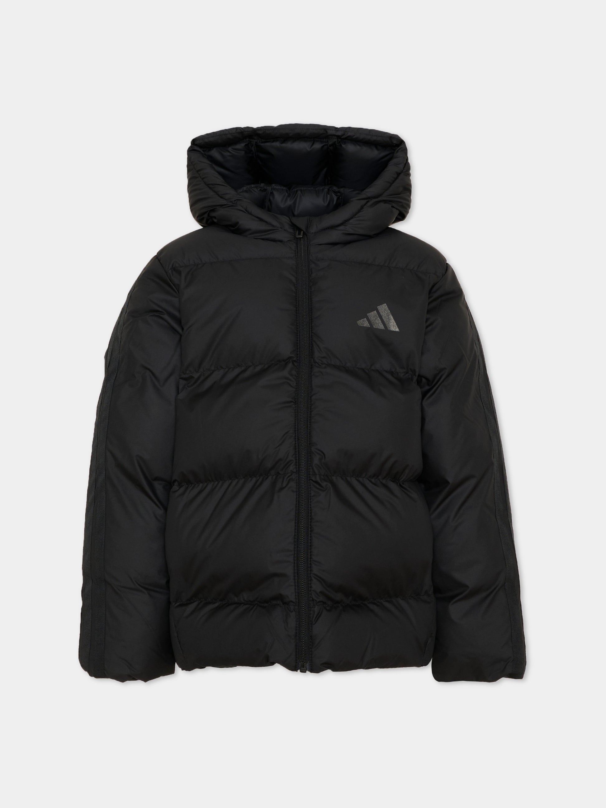Piumino nero per bambini con cappuccio,Adidas,KH0197