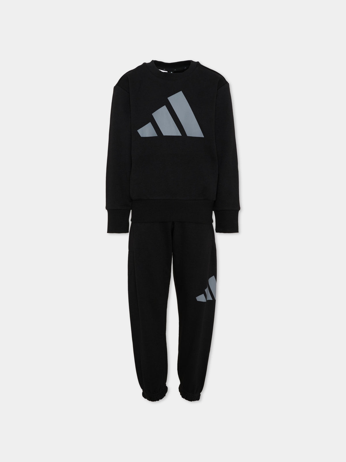 Completo sportivo lungo nero con logo per bambino,Adidas,KQ7836