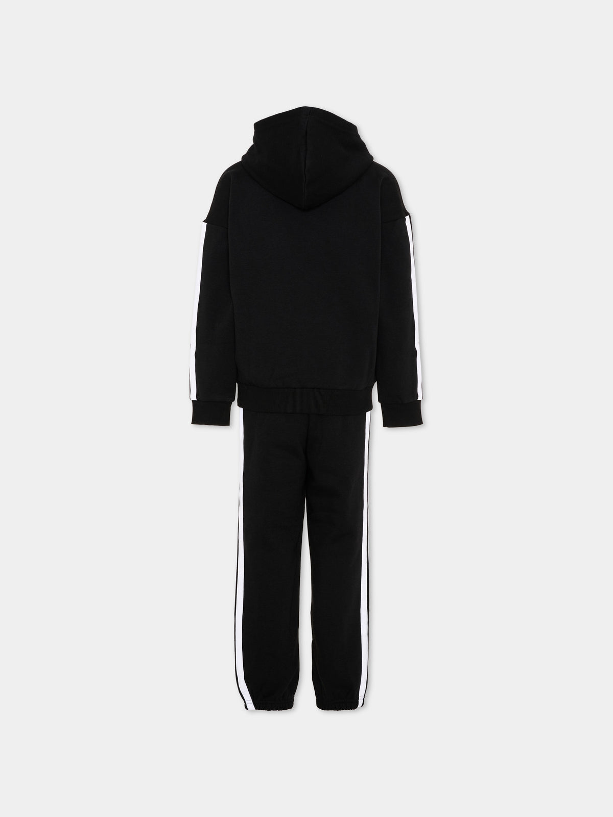 Completo sportivo lungo nero con logo per bambino,Adidas,KY5496