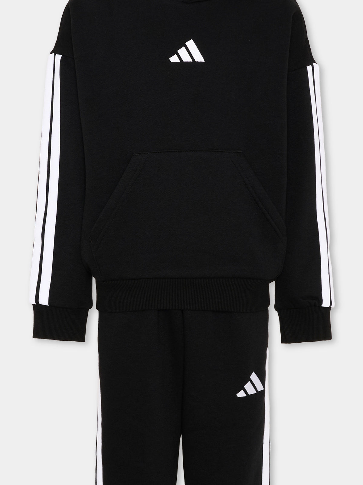 Completo sportivo lungo nero con logo per bambino,Adidas,KY5496