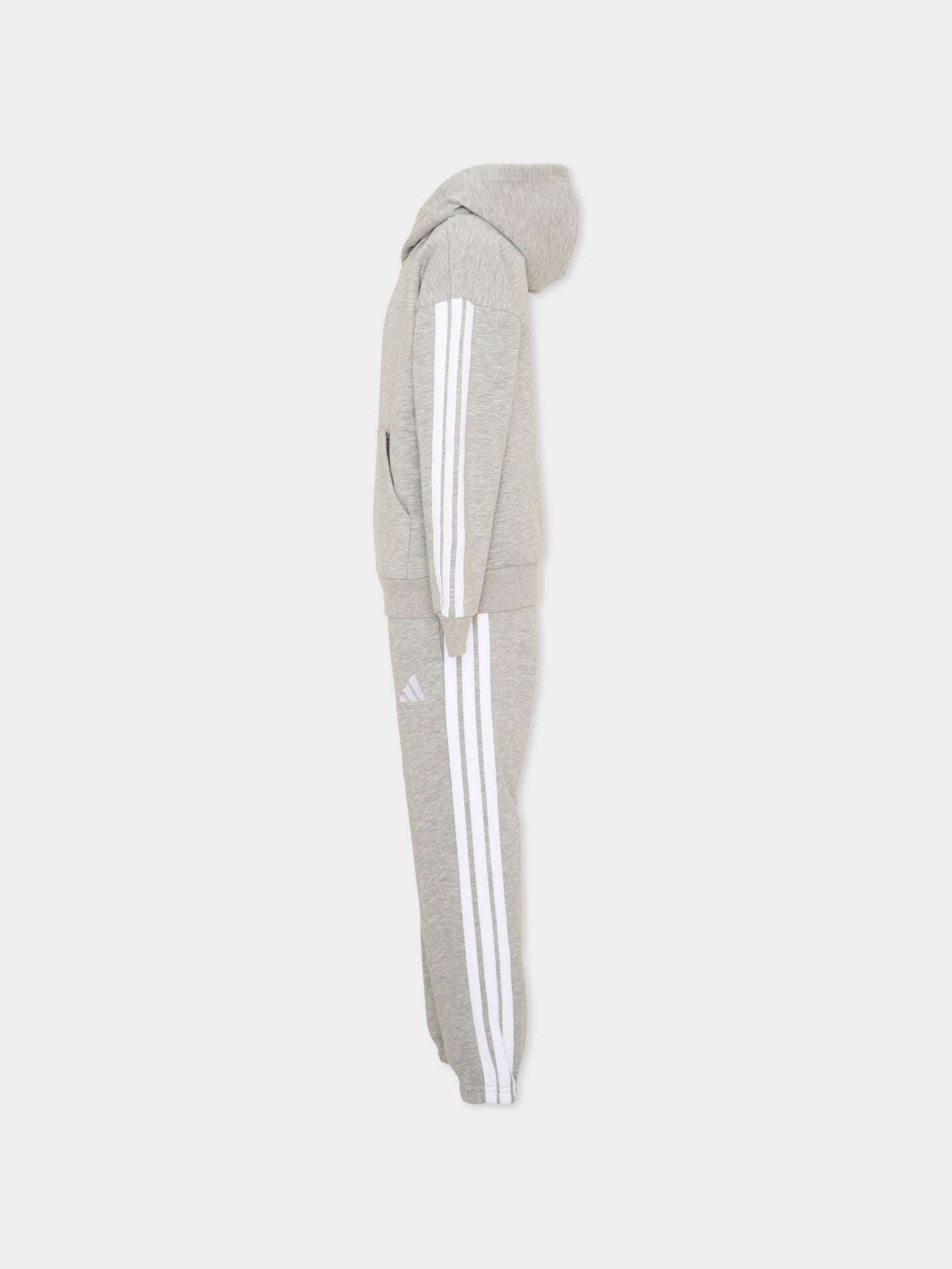 Completo sportivo grigio per bambino con logo,Adidas,KY5497