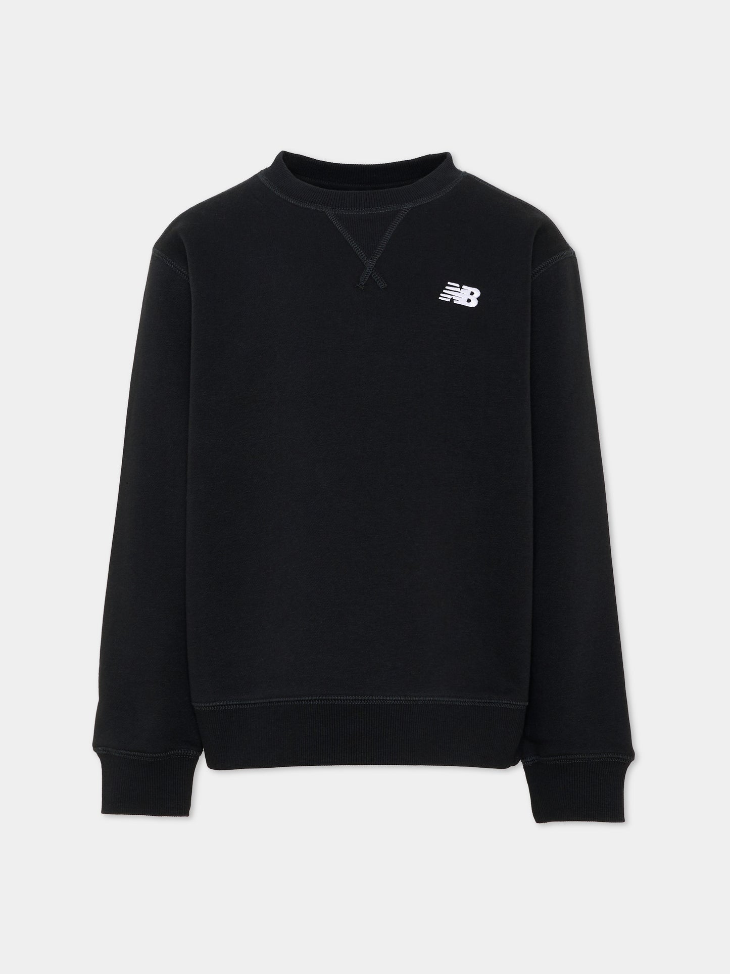 Felpa nera per bambini con logo,New Balance,LAKB0002 BK