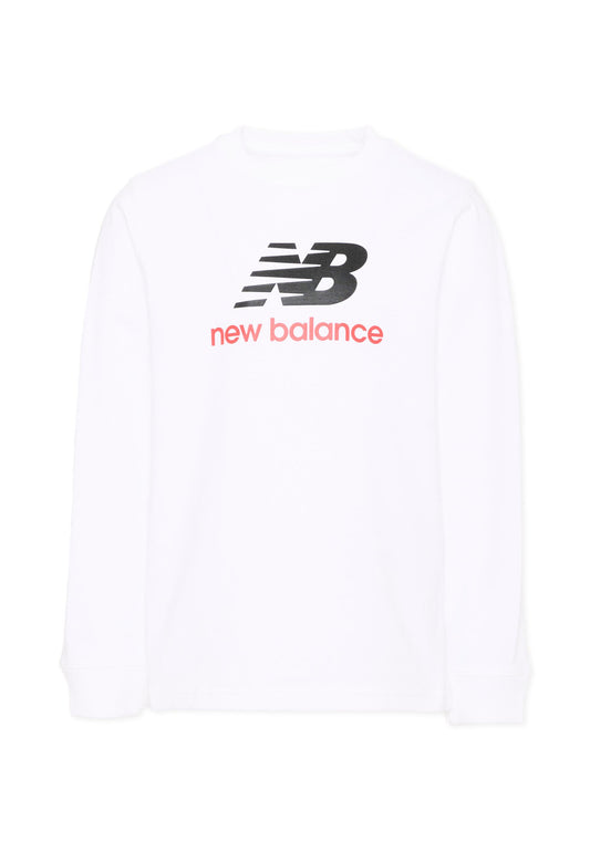 T-shirt bianca per bambino con logo,New Balance,LAKB0254 BWE