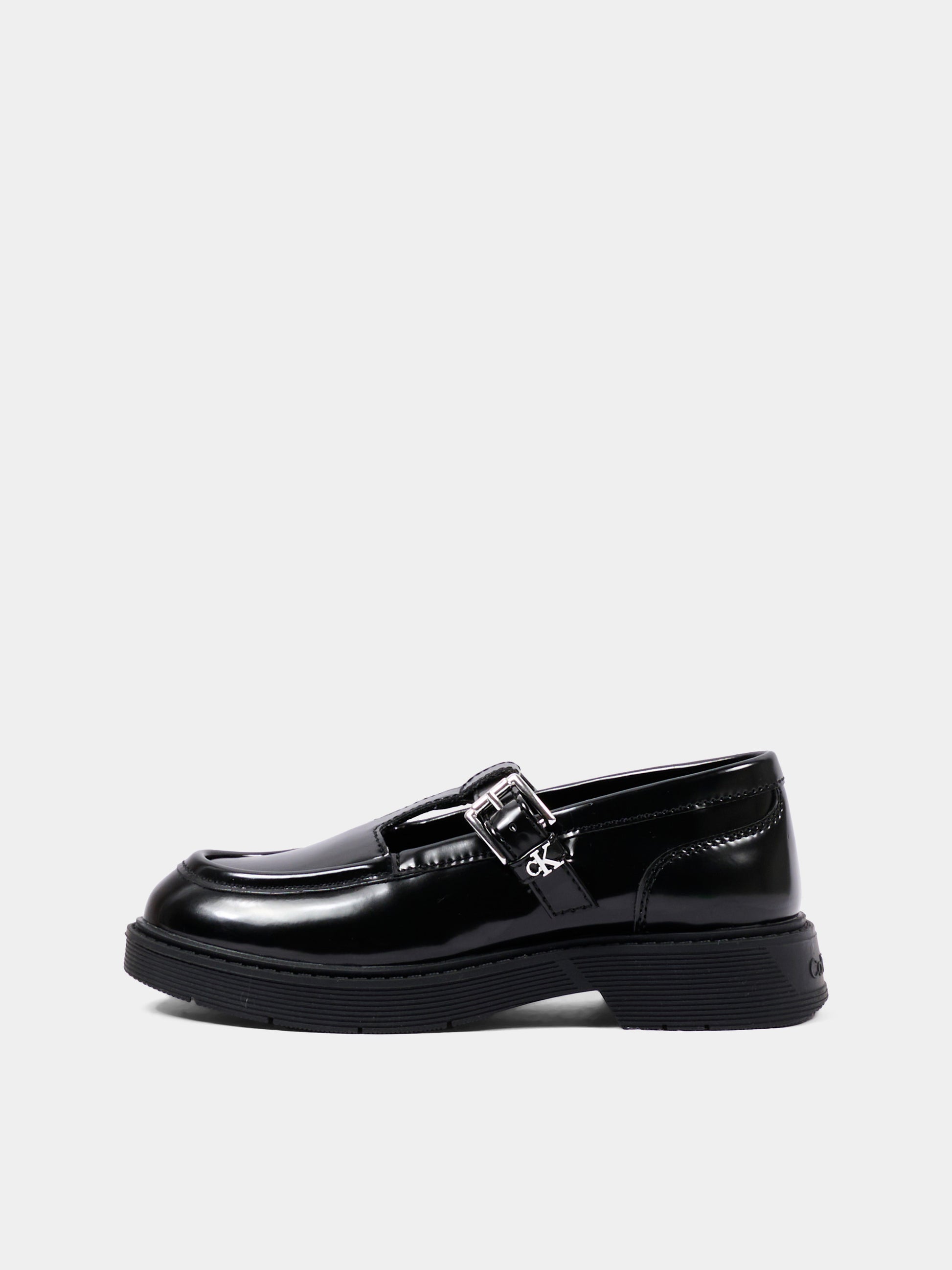 Occhi Di Bue nero per bambina con fibbia,Calvin Klein Kids,V3A4 83405 1458999