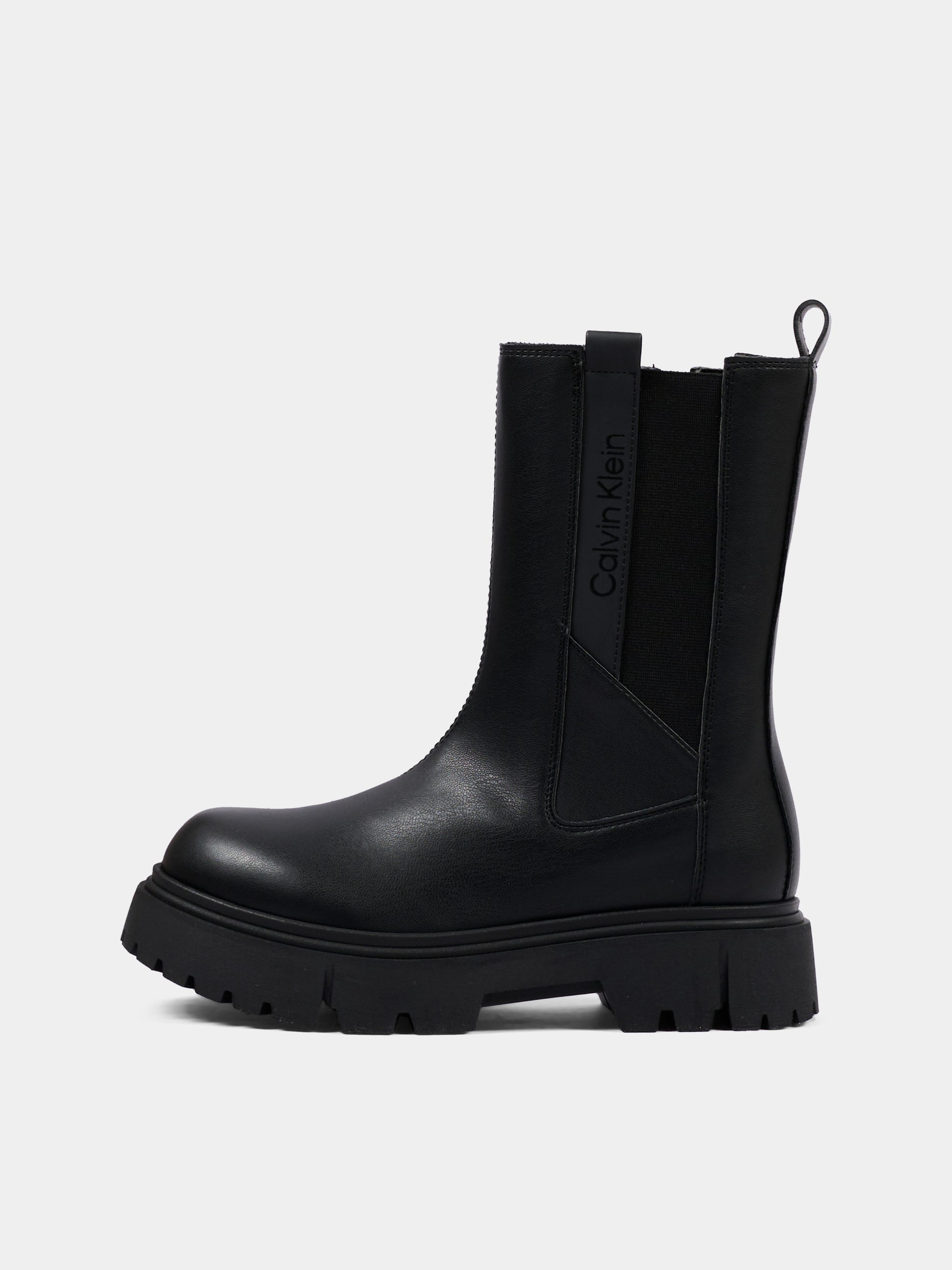 Stivaletti neri per bambina con logo,Calvin Klein Kids,V4A5 83431 1355999