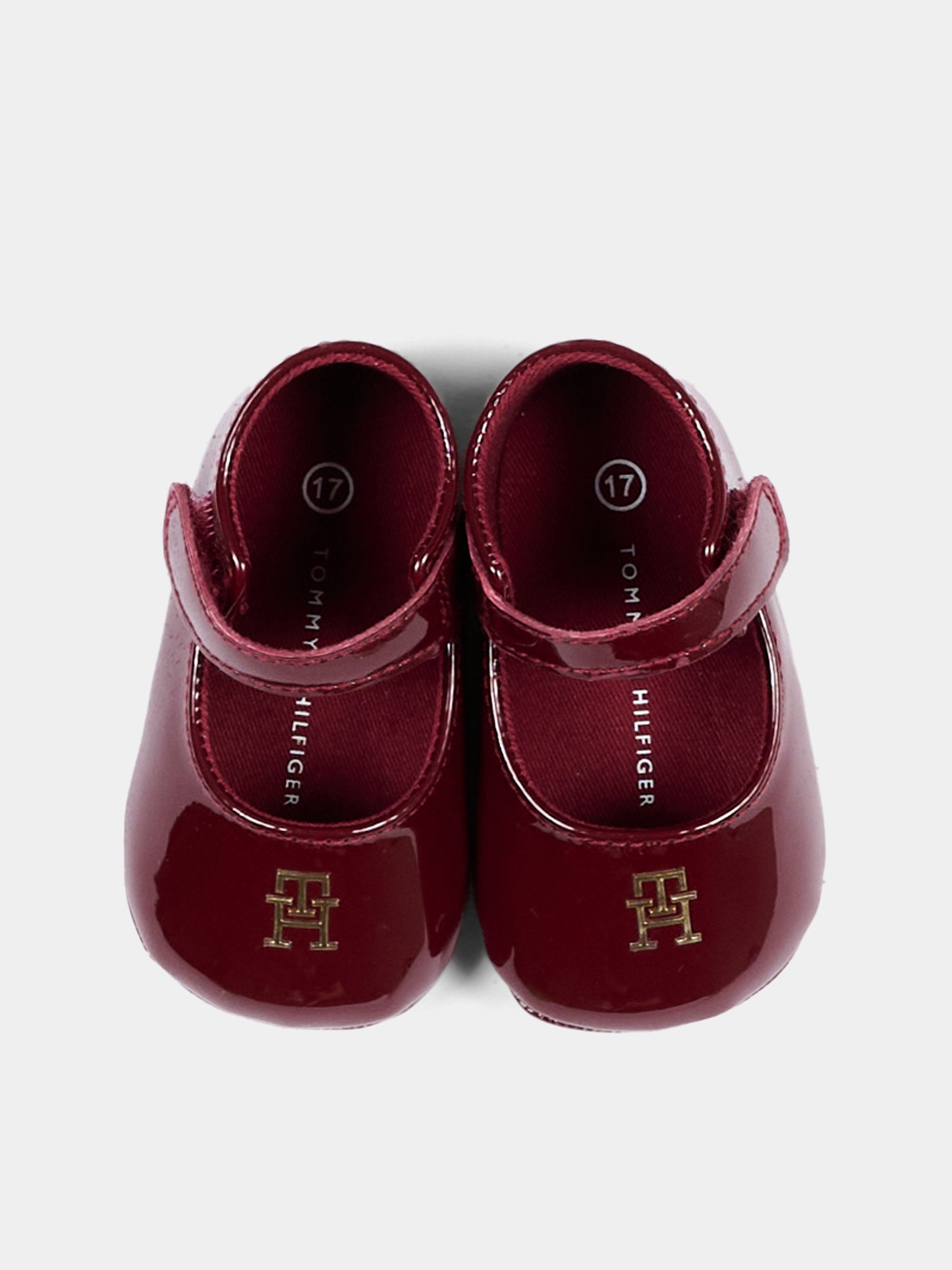 Ballerine bordeaux per neonata con logo,Tommy Hilfiger Junior,T0A3 35054 1847356