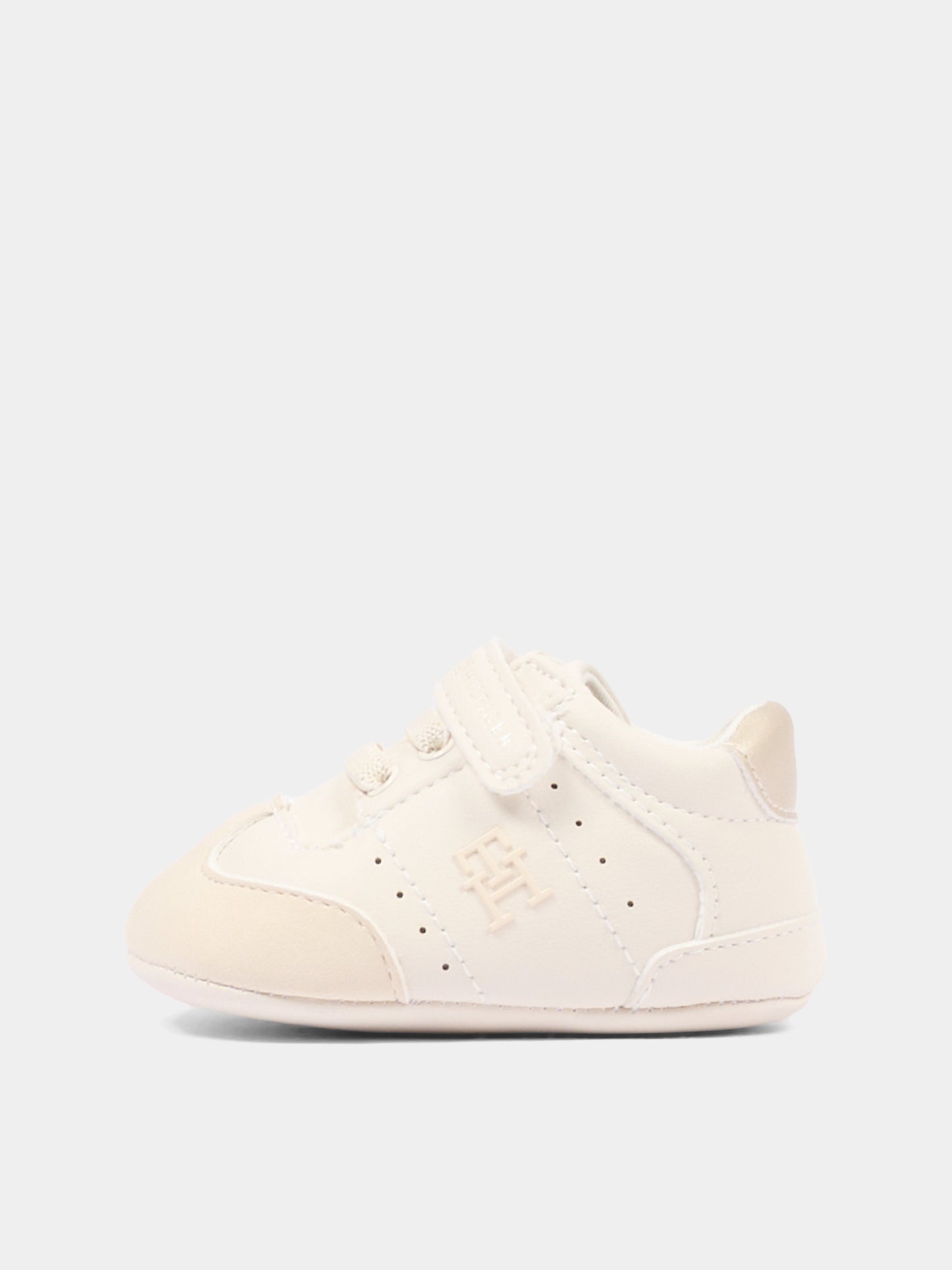 Sneakers avorio per neonati con logo,Tommy Hilfiger Junior,T0A9 35058 1755A681