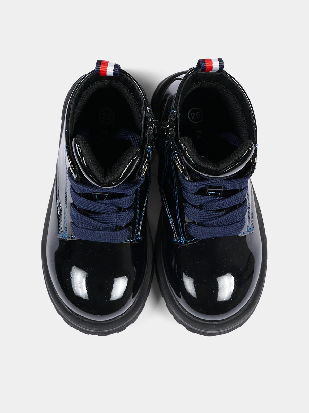 Anfibi blu per bambina con microglitter,Tommy Hilfiger Junior,T1A5 35153 1237800