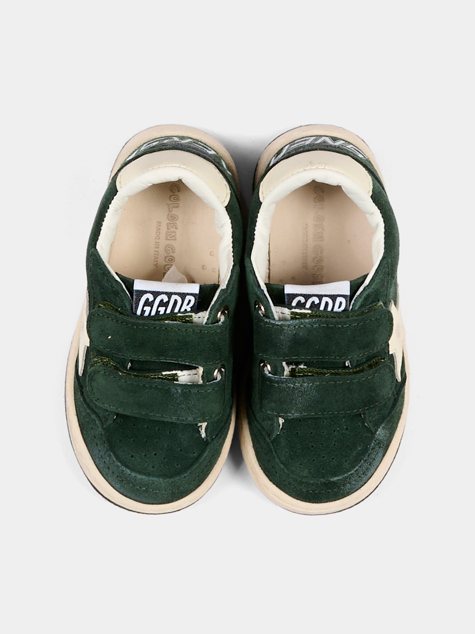 Sneakers verdi Ball Star Strap per bambino,Golden Goose,GJF00501 F008055 35924