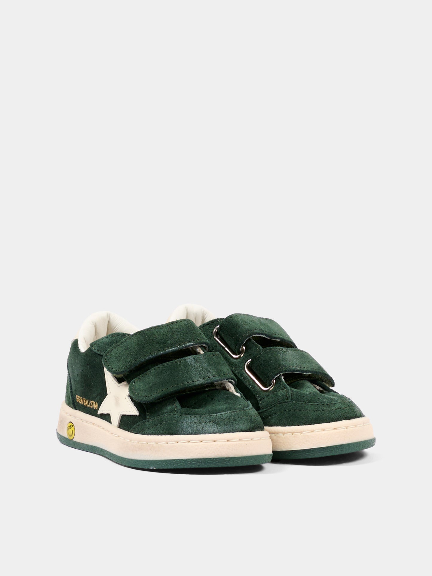 Sneakers verdi Ball Star Strap per bambino,Golden Goose,GJF00501 F008055 35924
