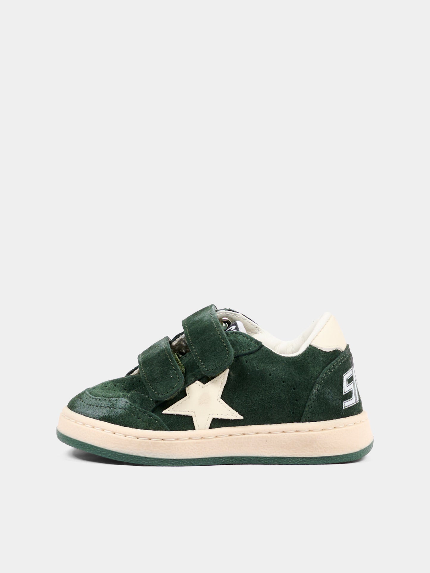 Sneakers verdi Ball Star Strap per bambino,Golden Goose,GJF00501 F008055 35924