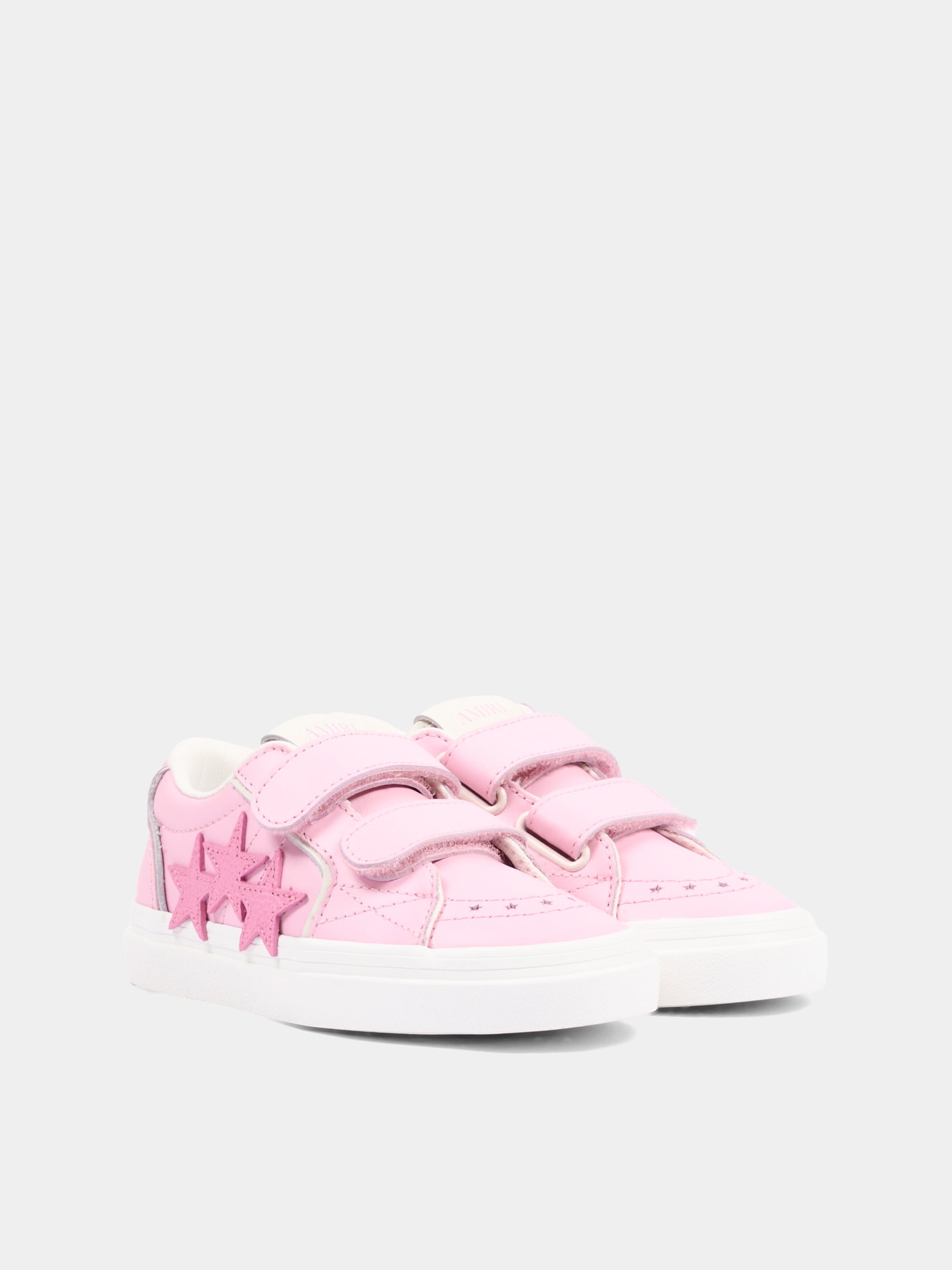 Sneakers rosa per bambina con stelle,Amiri,AC326SN001 002N GARDEN ROSE