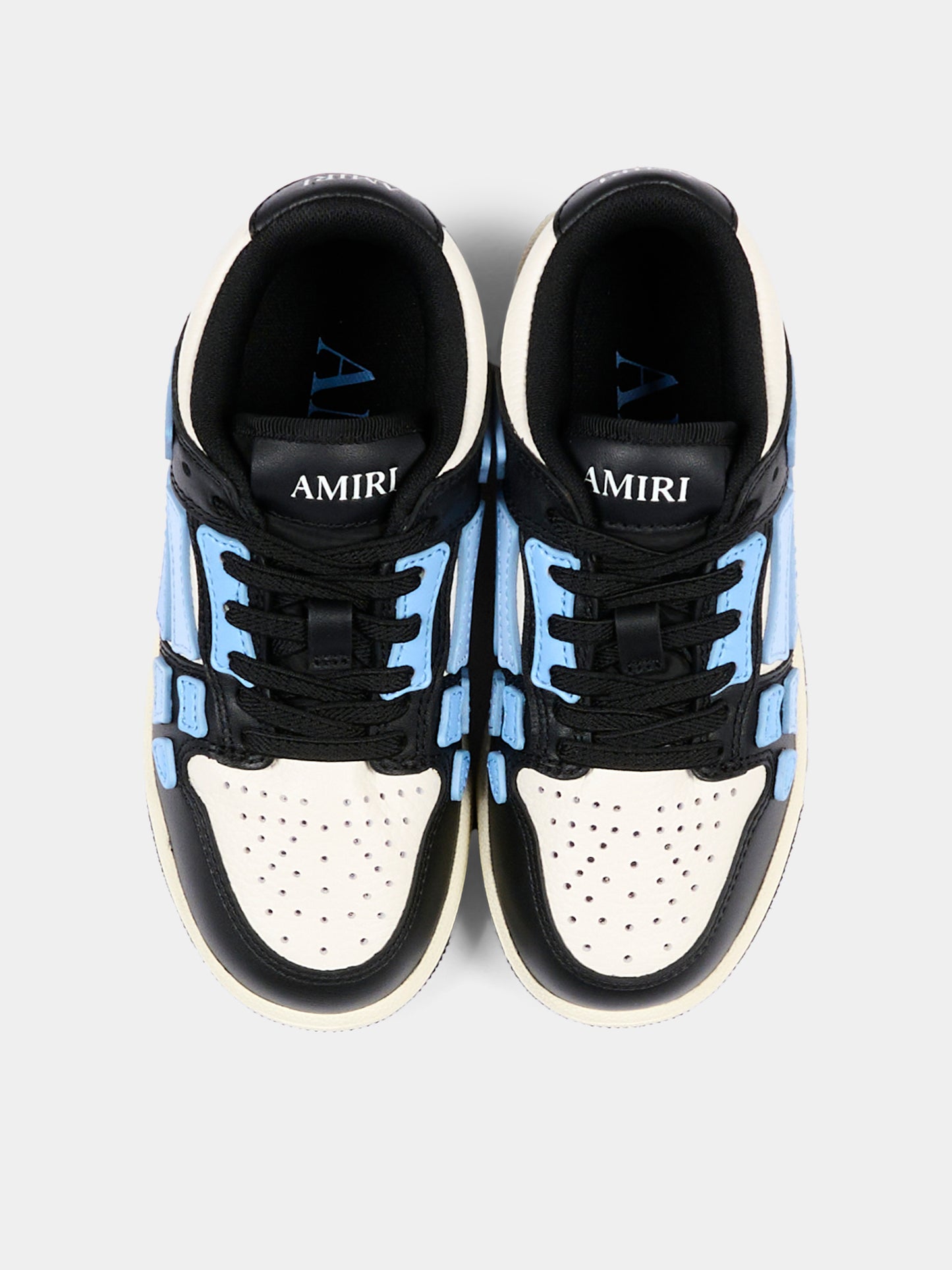 Sneakers multicolor per bambino con ossa,Amiri,AC326SN003 0043 BLACK SKYLINE BLUE