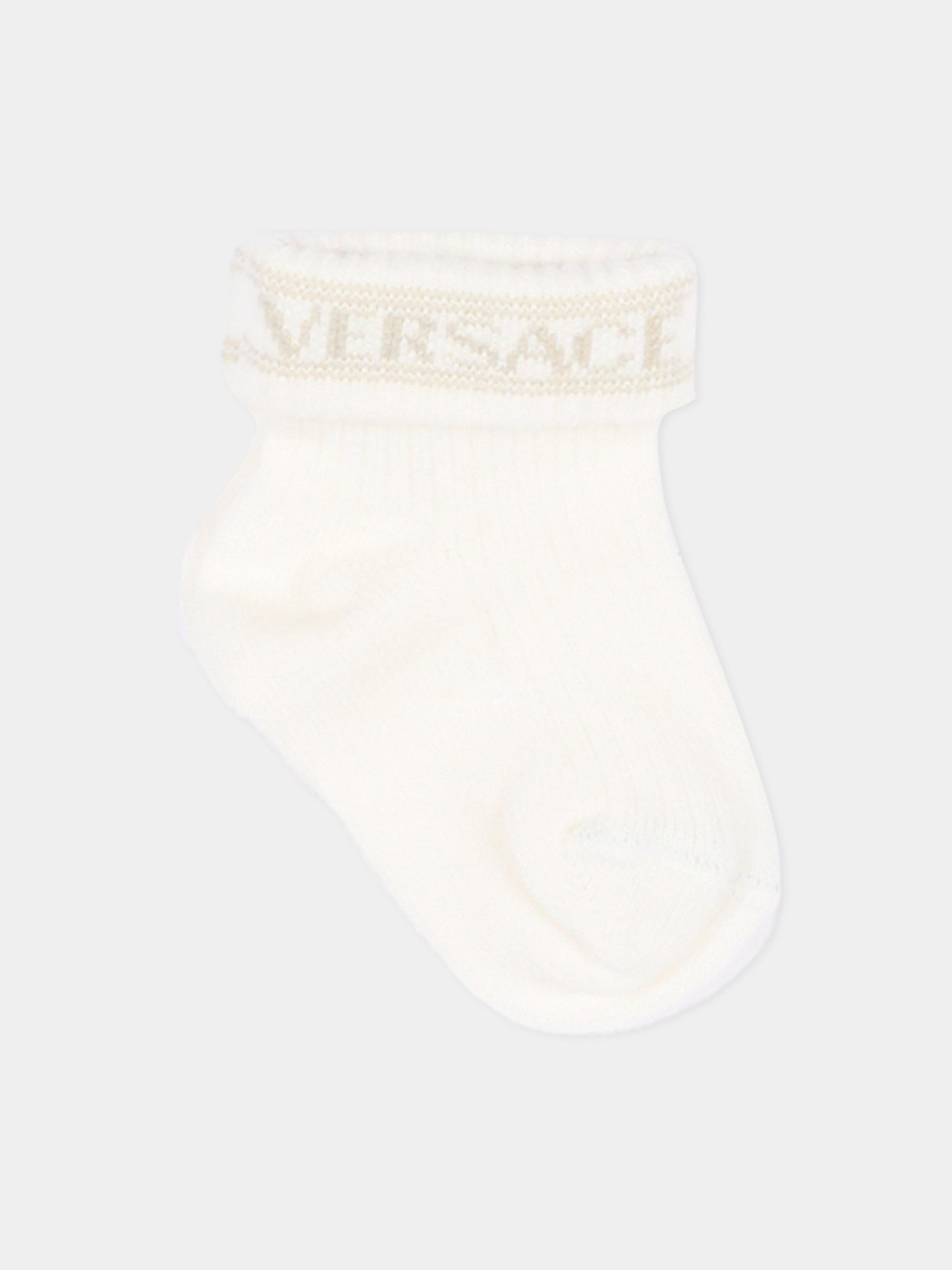 Calzini multicolor per neonato con logo,Versace,1022527 1A18061 6WN40