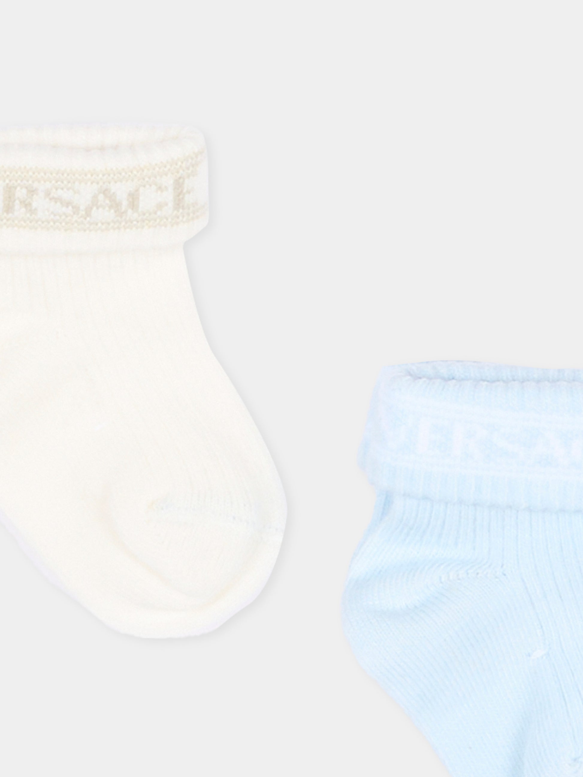 Calzini multicolor per neonato con logo,Versace,1022527 1A18061 6WN40