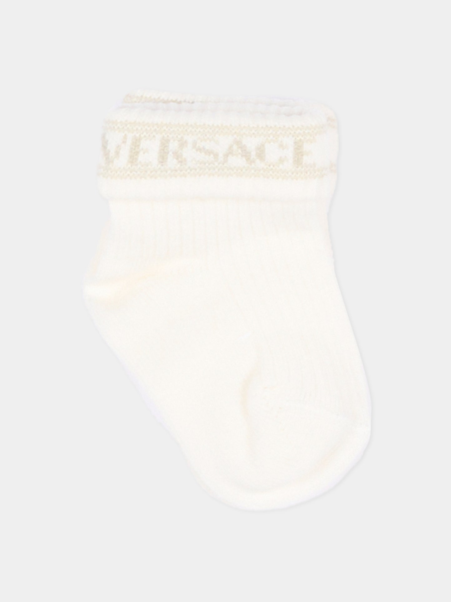 Calzini multicolor per neonata con logo,Versace,1022527 1A18061 6WN50