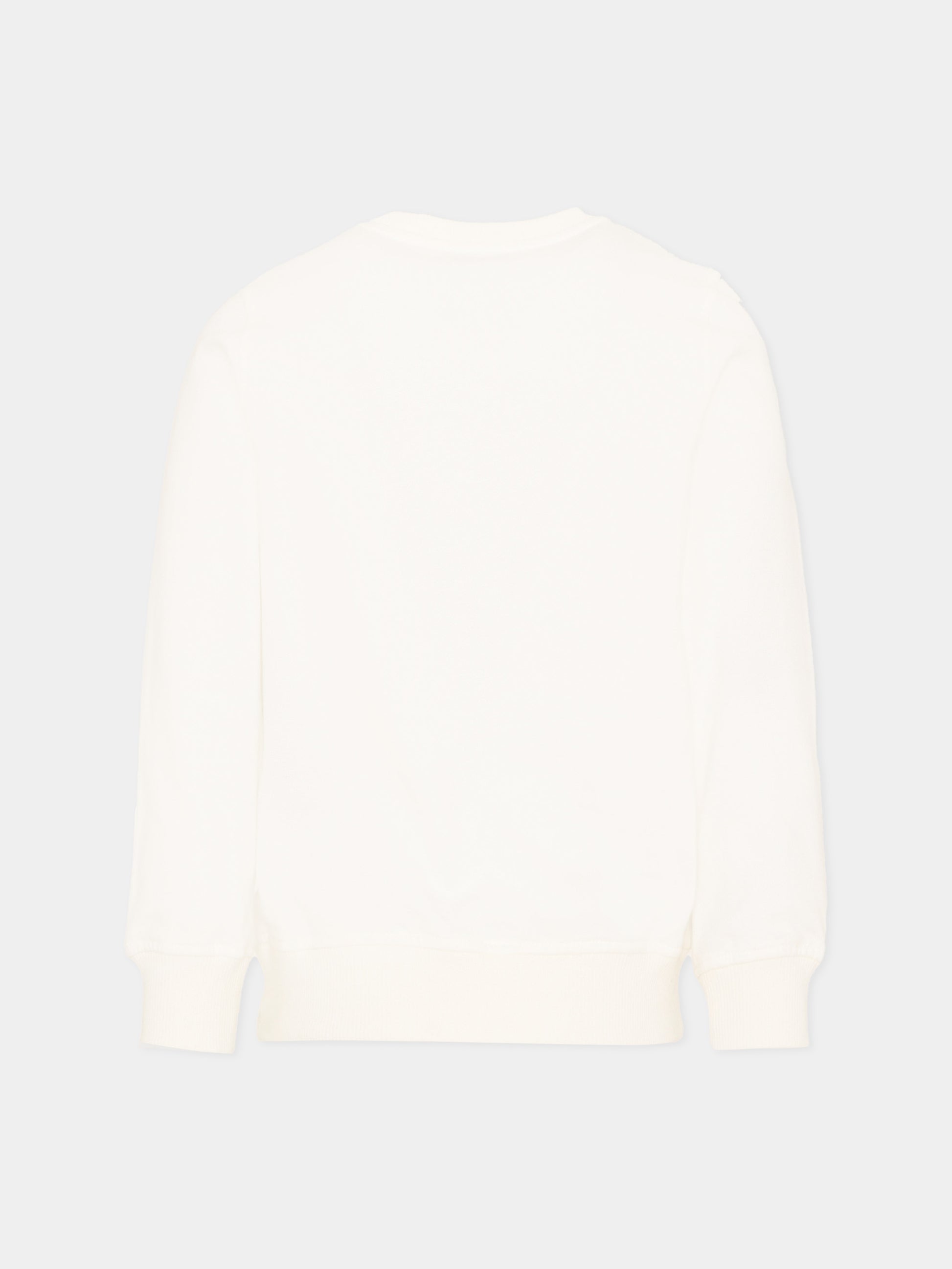 Felpa avorio per bambini con teddy bear,Moschino Kids,HRF08V LCA40 10063