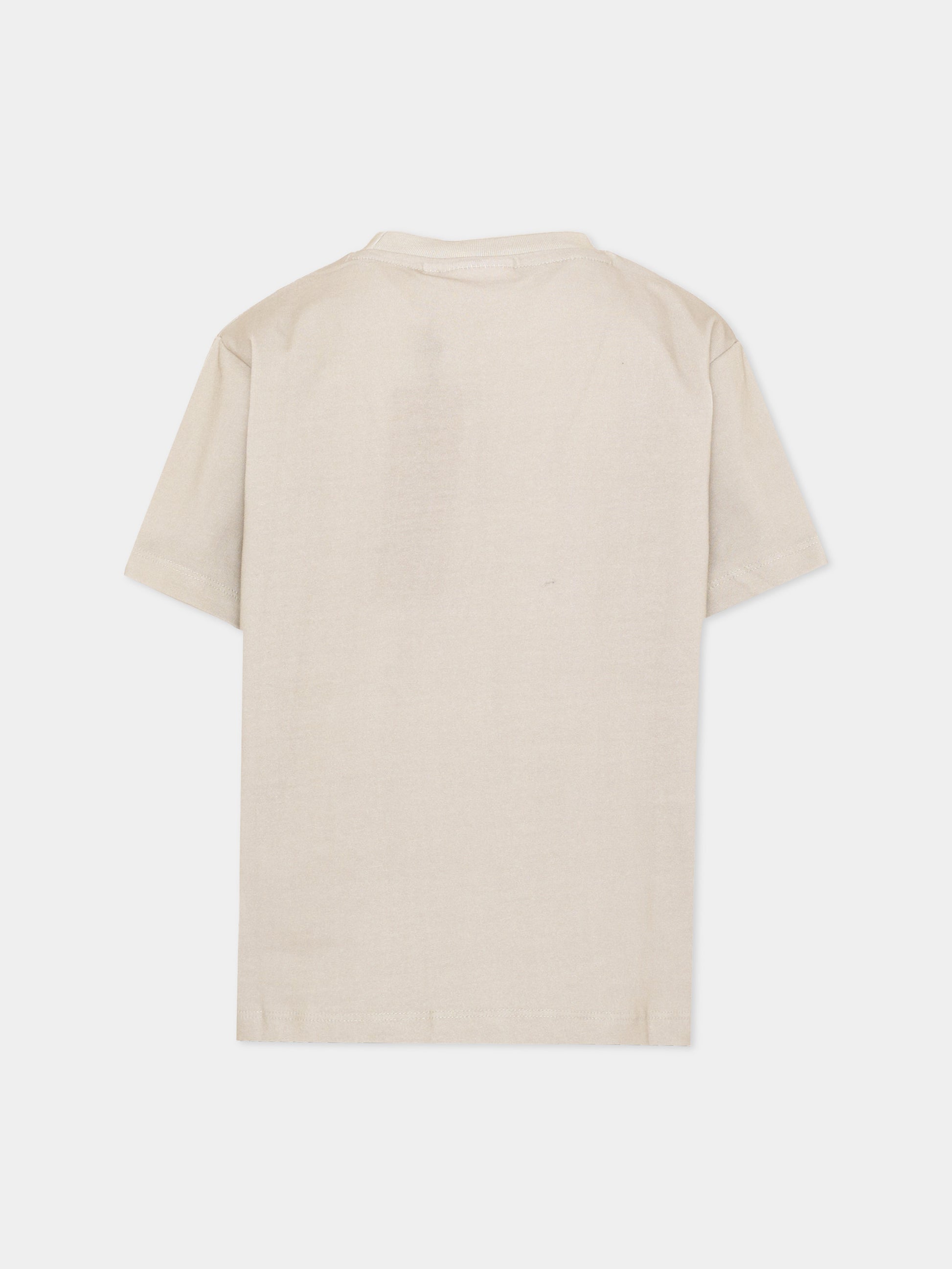 T-shirt a manica corta beige Riley per bambino con dinosauro,Molo,1W26A203 9944