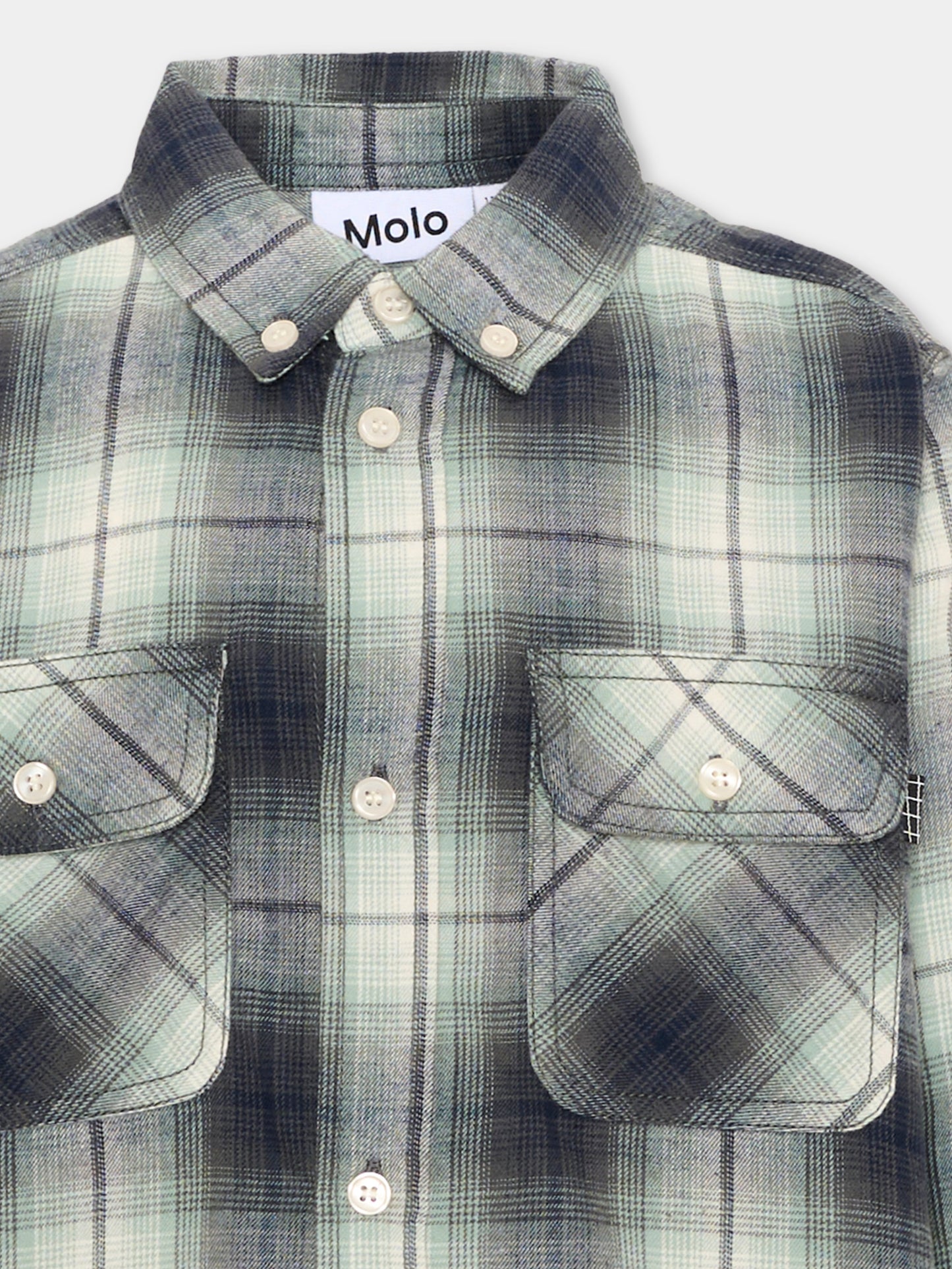 Camicia blu Rozzy per bambino tartan,Molo,1W26C201 5901