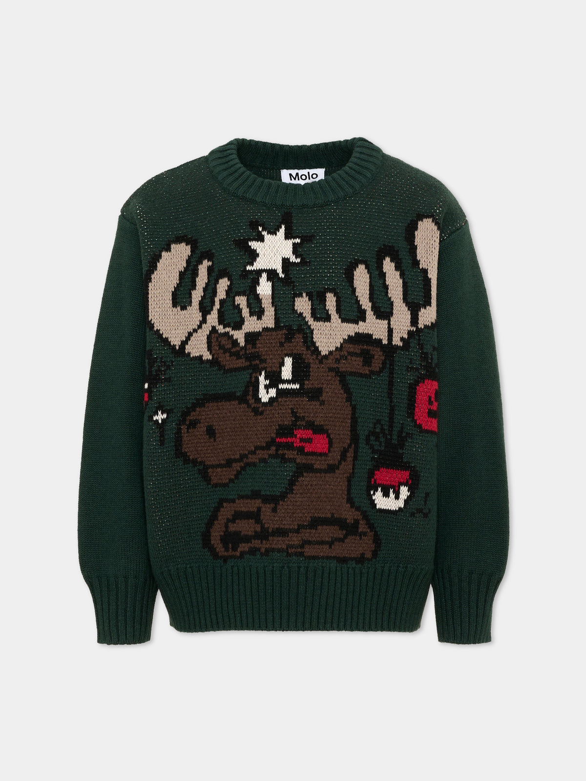 Maglione verde Bello per bambino con alce,Molo,1W26K201 9959