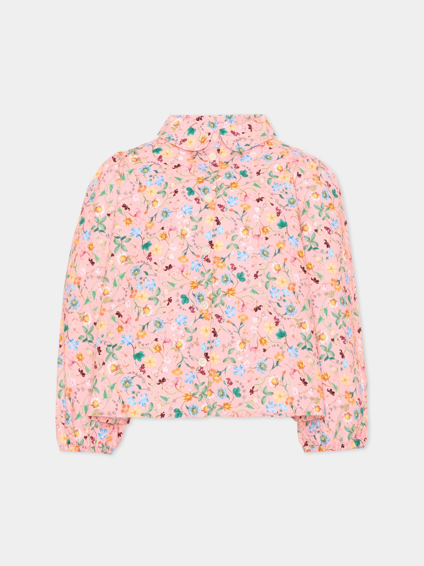 Camicia a manica lunga rosa Rine per bambina floreale,Molo,2W26C202 9795