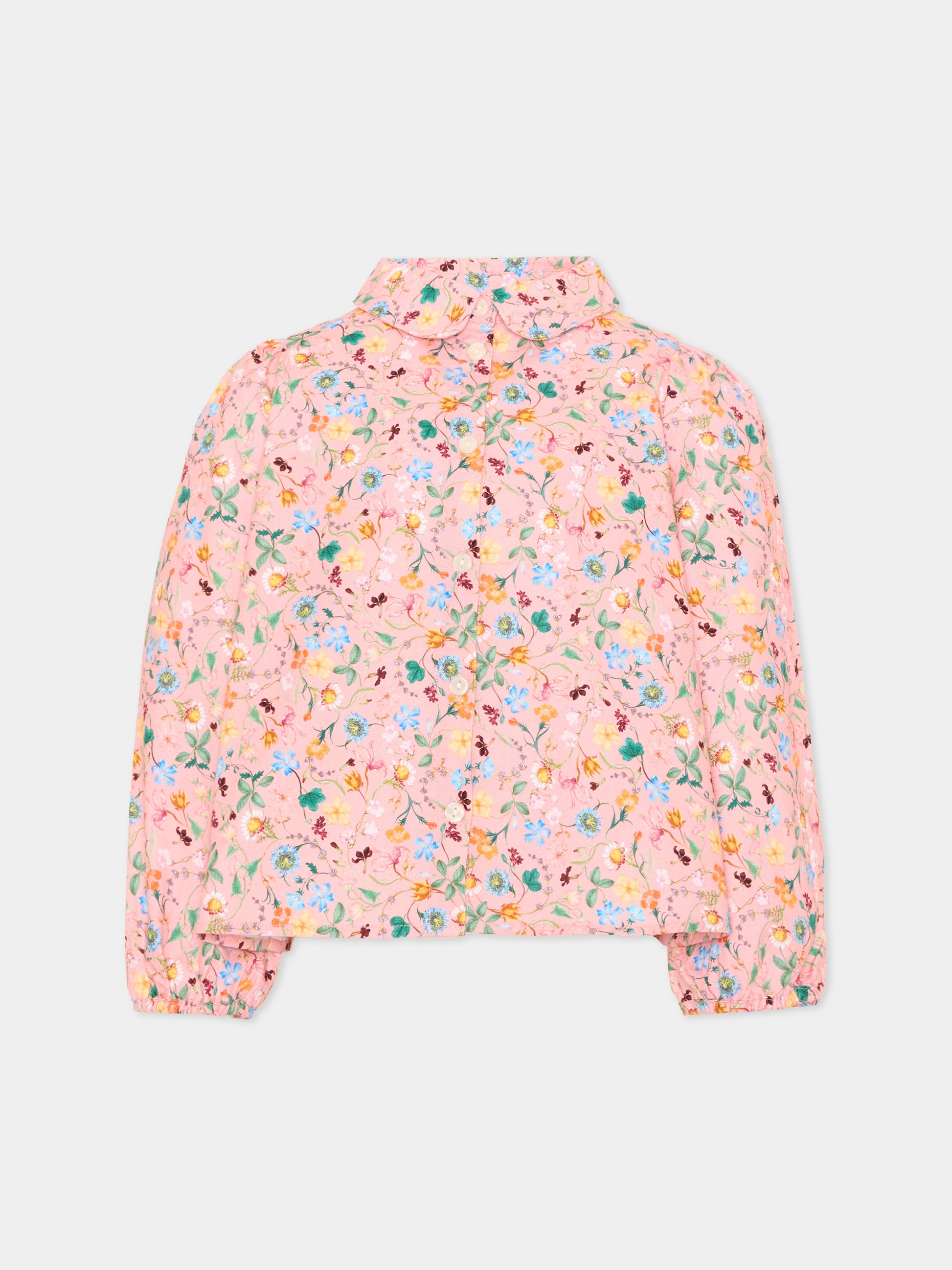 Camicia a manica lunga rosa Rine per bambina floreale,Molo,2W26C202 9795