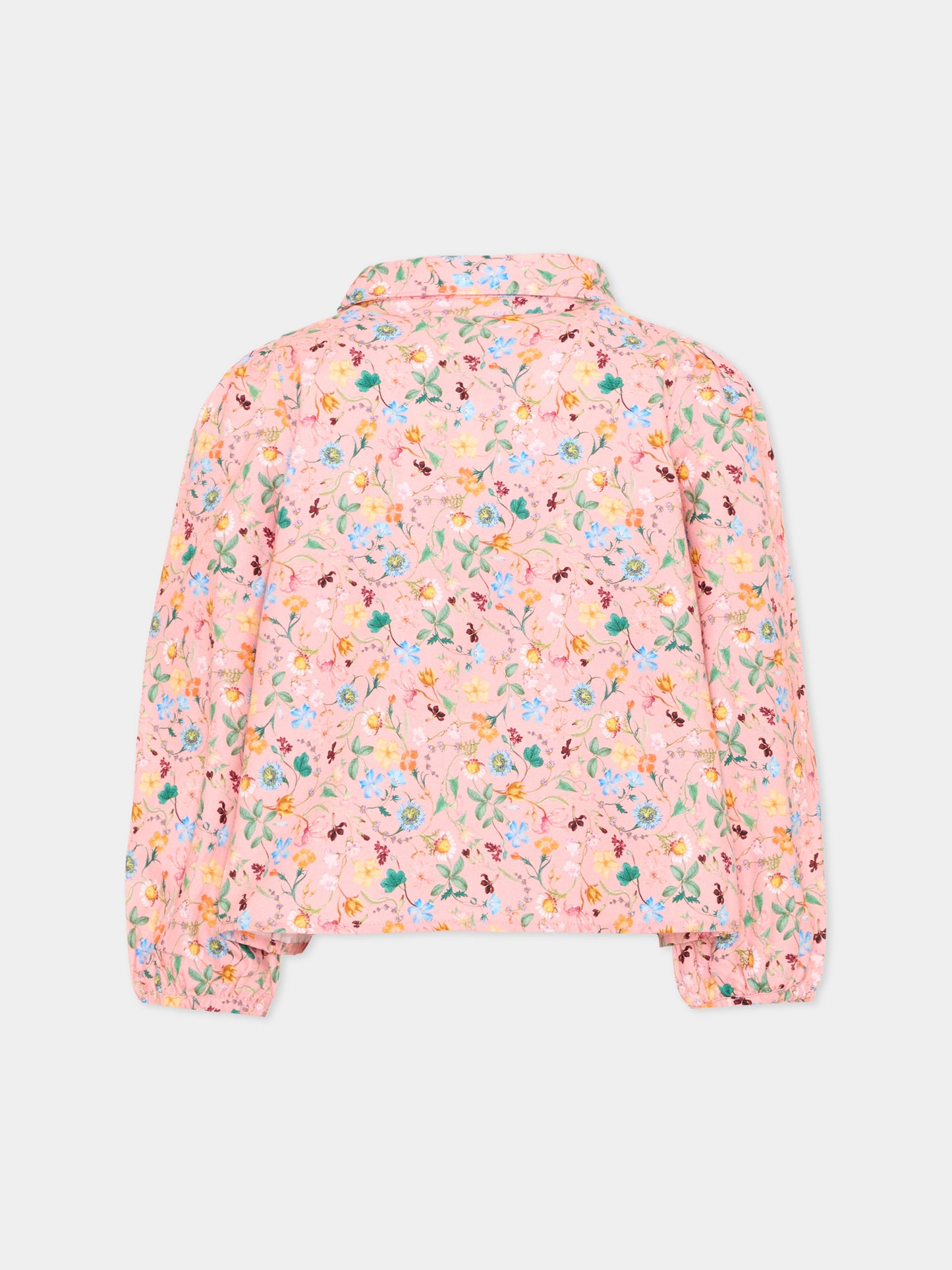 Camicia a manica lunga rosa Rine per bambina floreale,Molo,2W26C202 9795