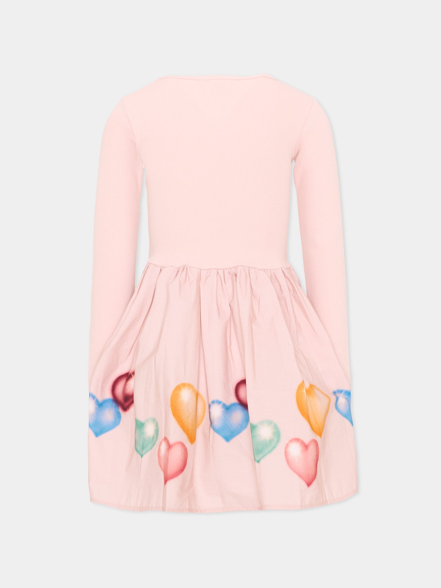 Vestito rosa Casie per bambina cuori,Molo,2W26E203 5745