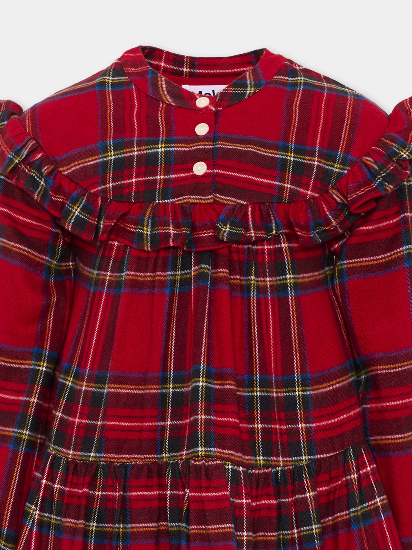 Vestito a manica lunga rosso Cibbe per bambina,Molo,2W26E228 5778