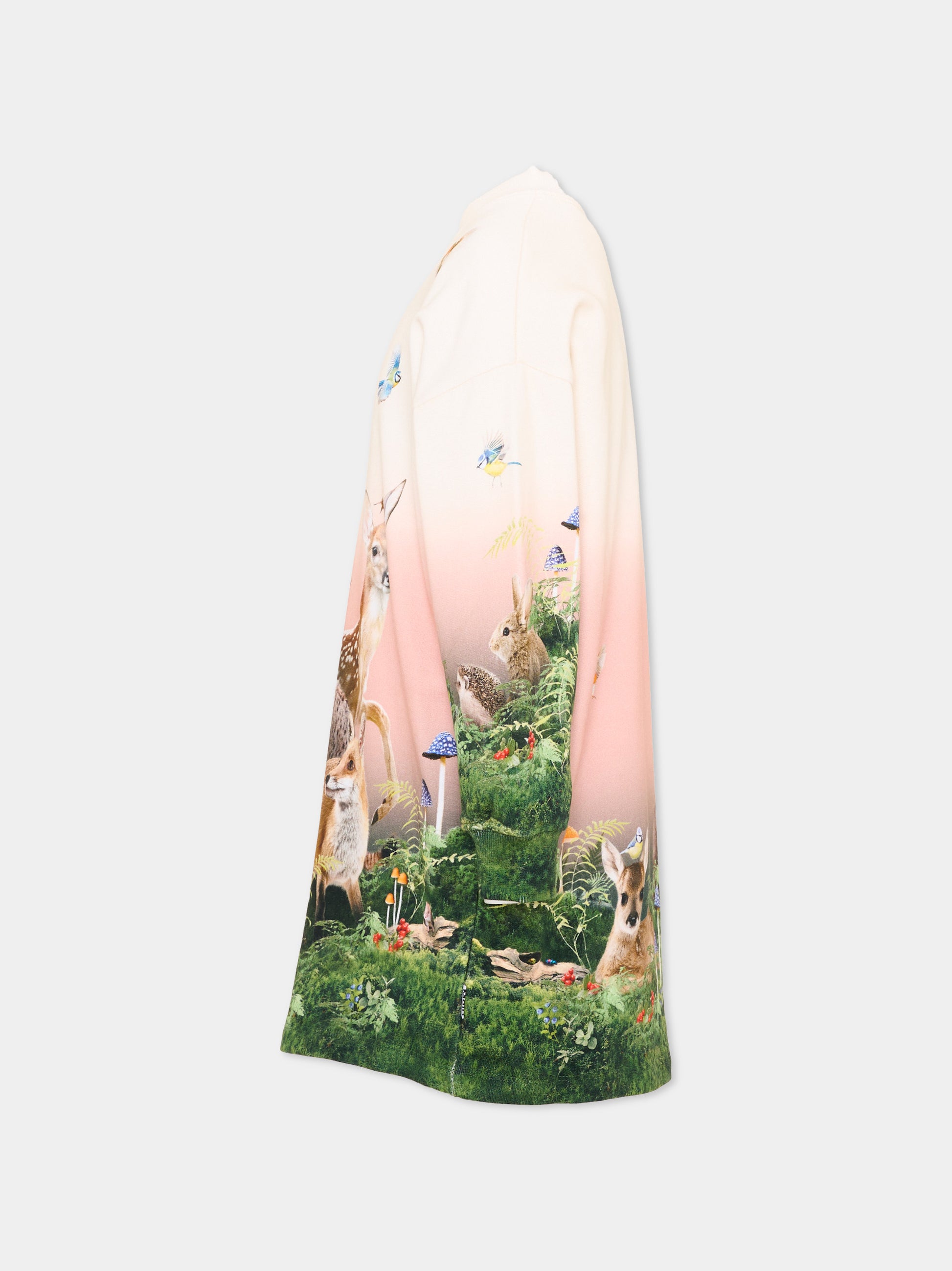 Vestito multicolor Cyrella per bambina con stampa animali,Molo,2W26E236 5791