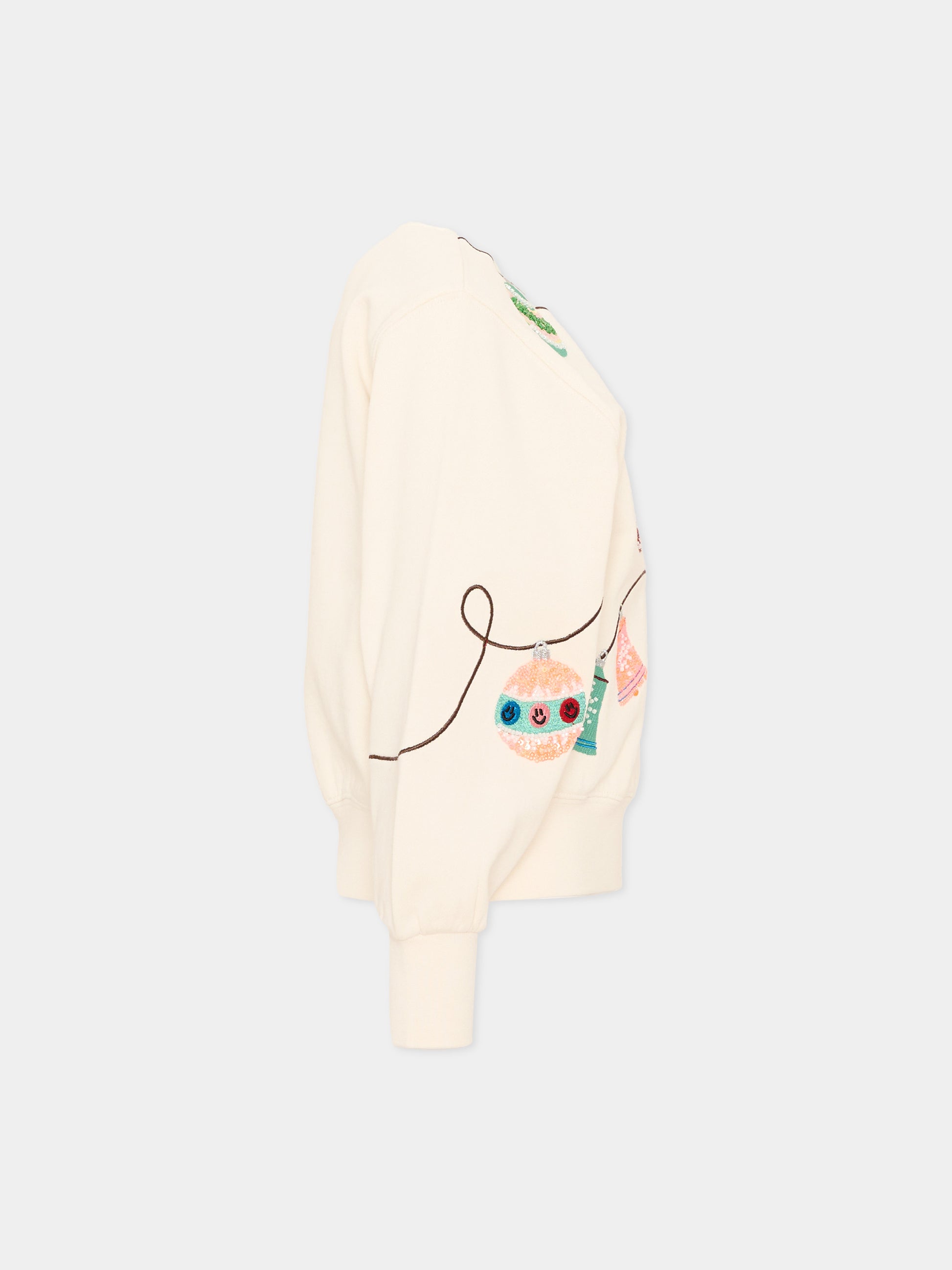 Felpa avorio Marge per bambina con stampa,Molo,2W26J203 5774