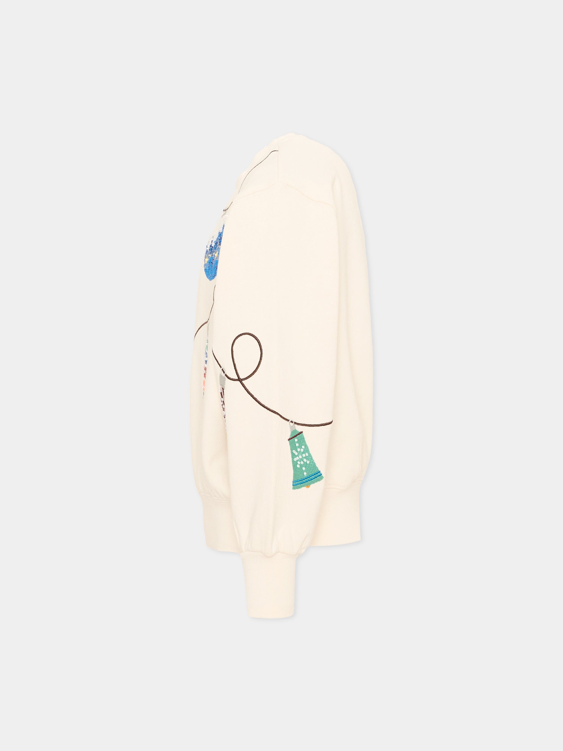 Felpa avorio Marge per bambina con stampa,Molo,2W26J203 5774