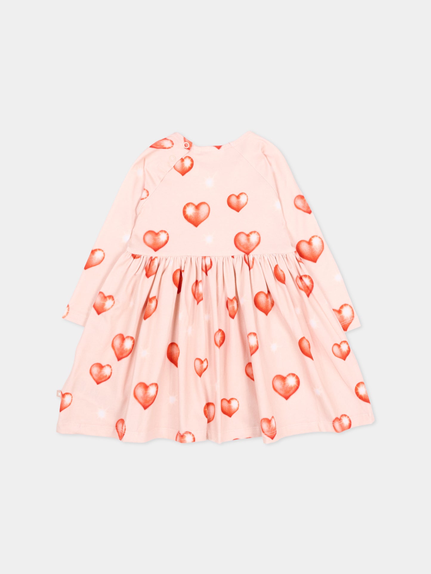 Vestito rosa Charmaine per neonata con cuori,Molo,4W26E208 5741