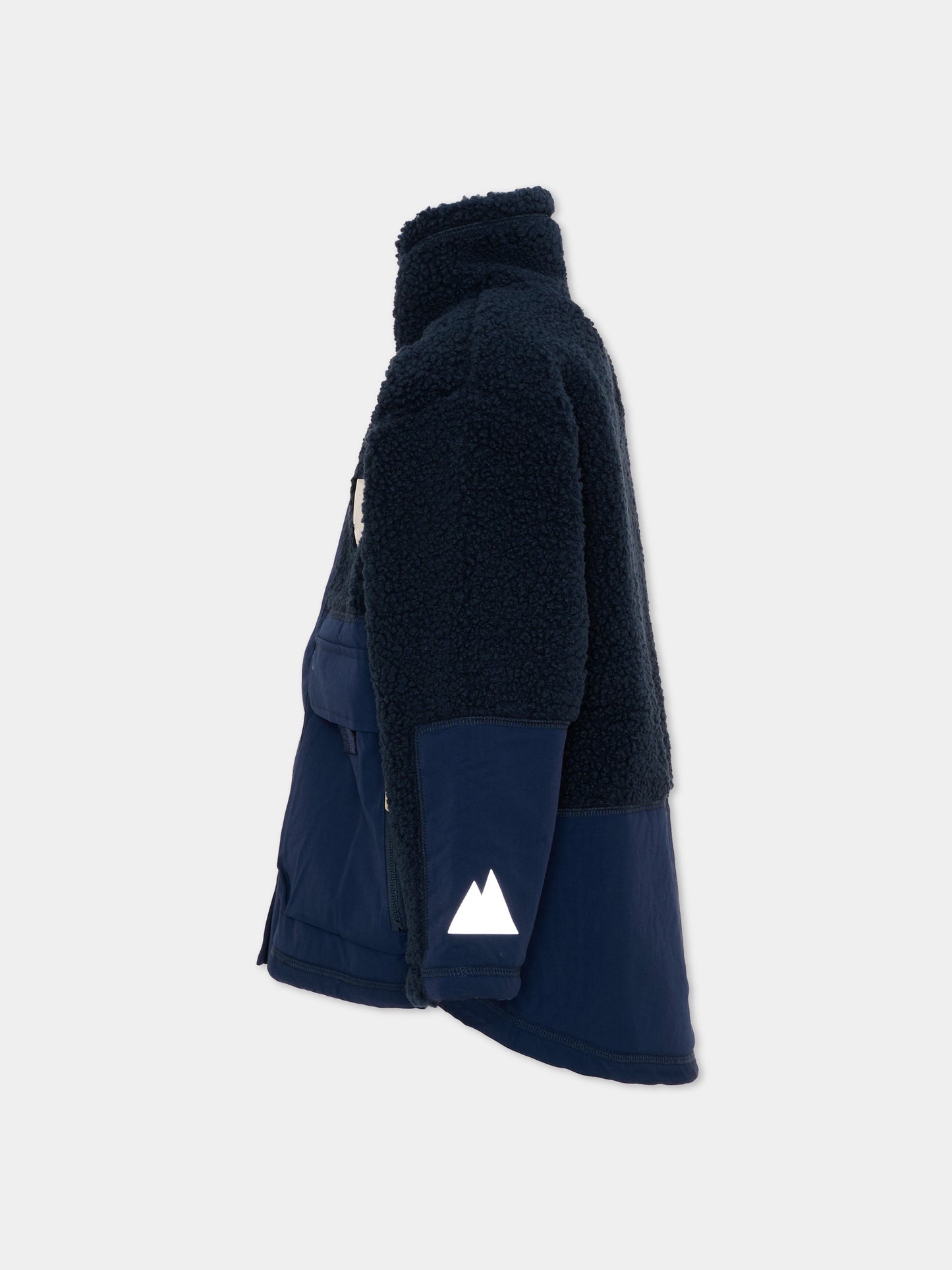 Ecopelliccia blu Utha per bambino con zip,Molo,5W26L204 2257