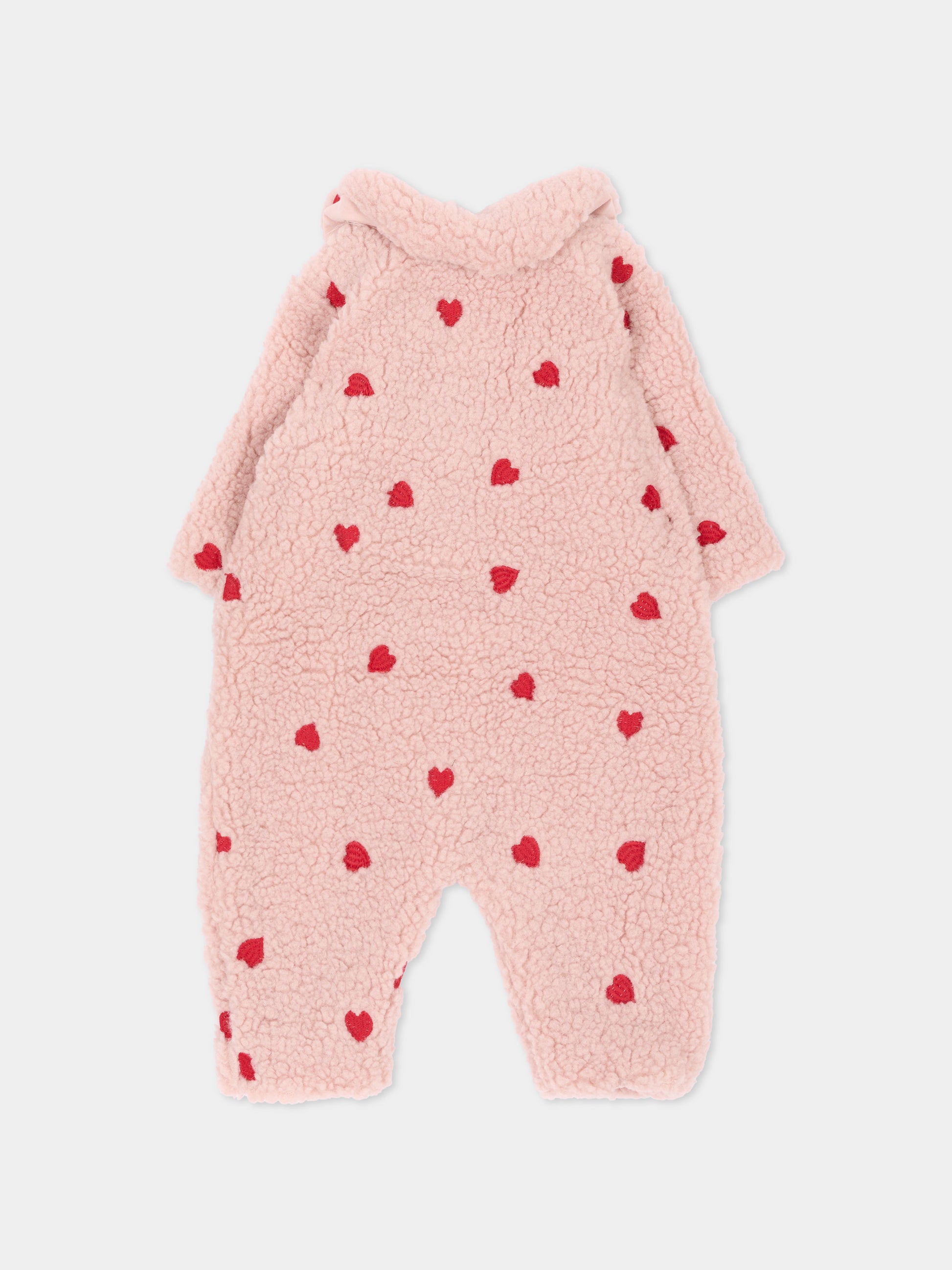 Ecopelliccia rosa Udella per neonata con cuori,Molo,5W26L304 3480