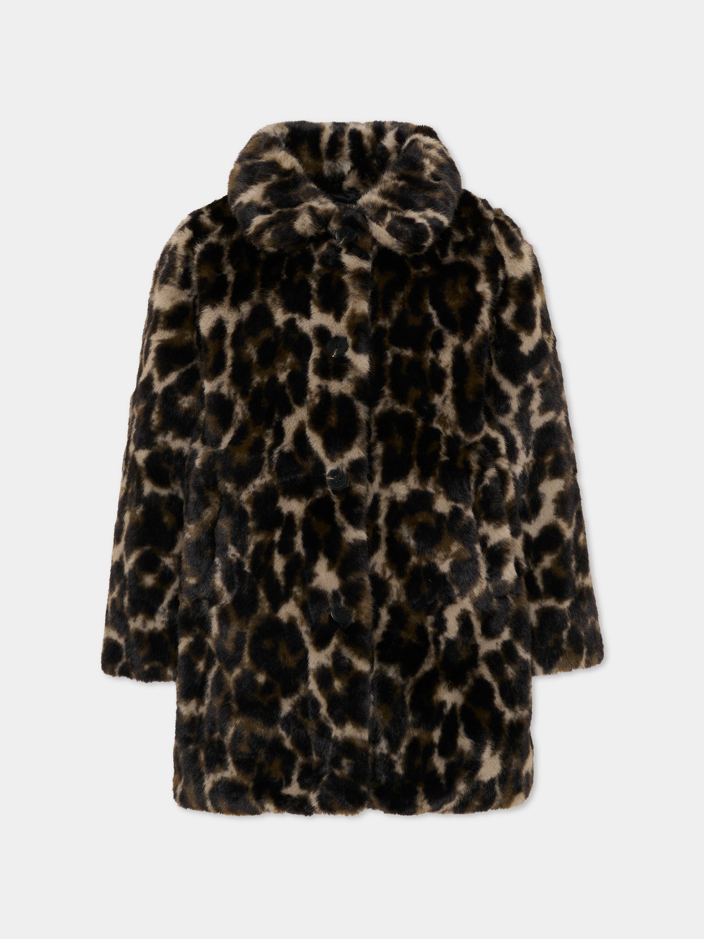 Ecopelliccia marrone Hera animalier per bambina,Molo,5W26M306 9783